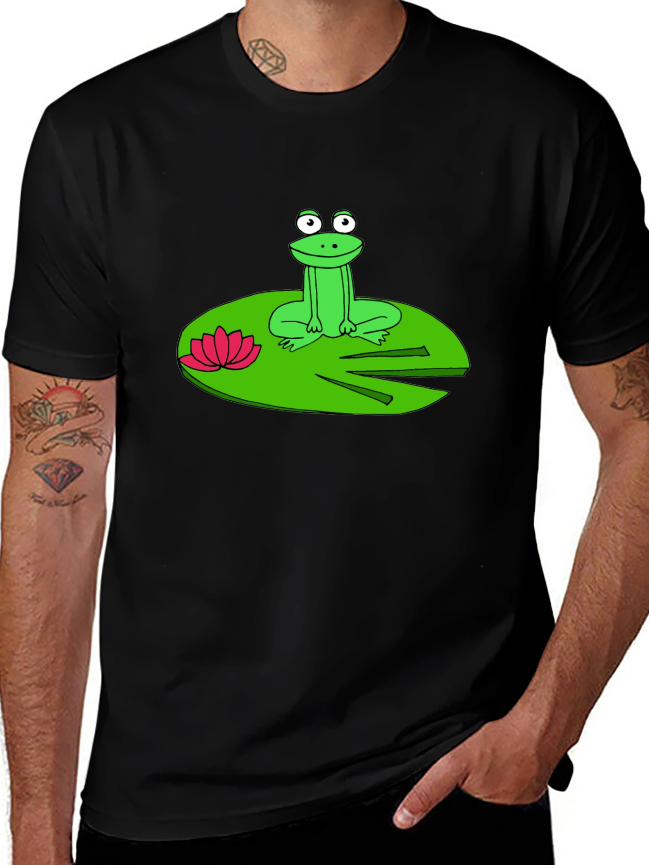 Variant 8 of Frog on Lily Pad Graphic T-Shirt