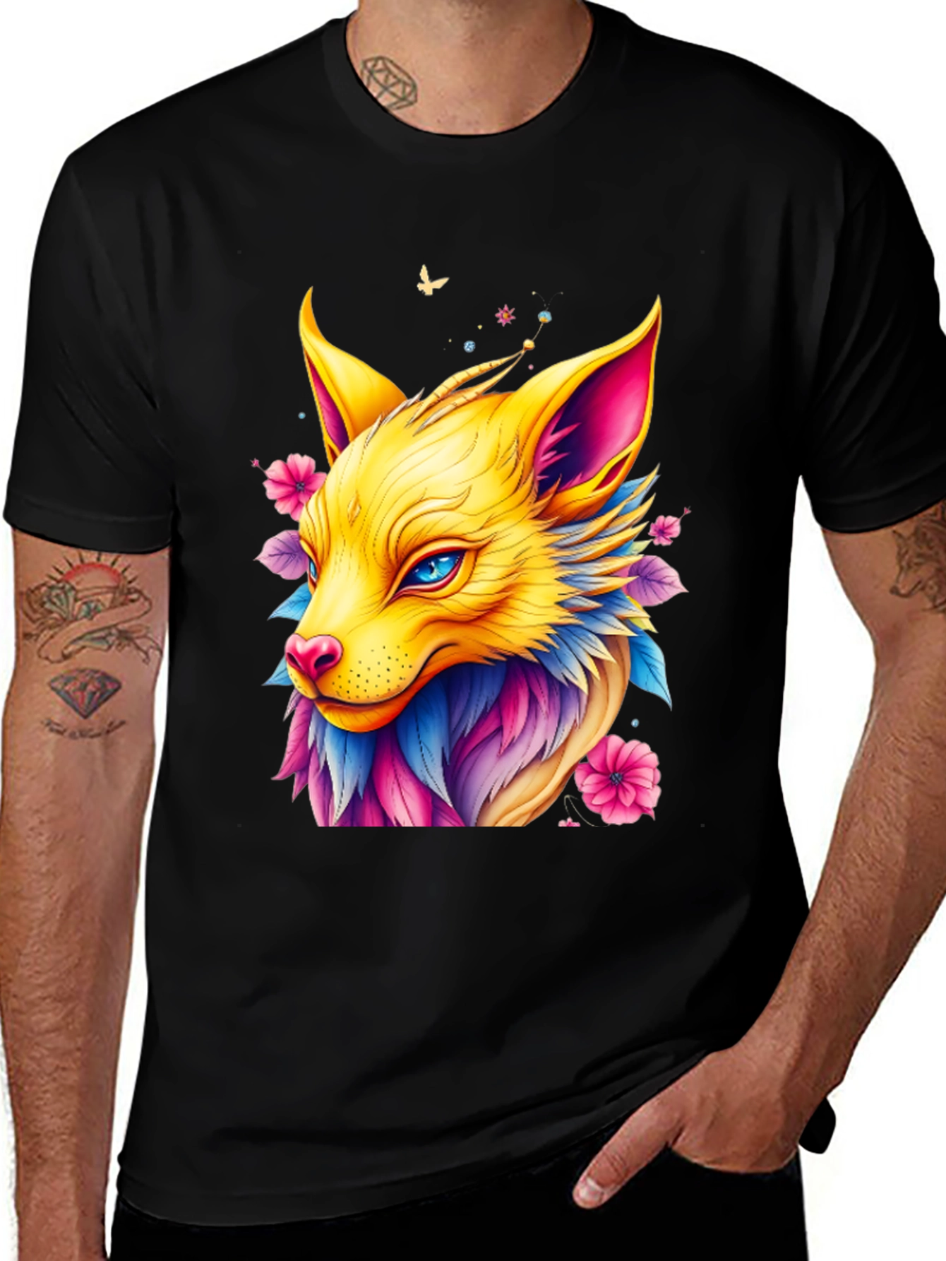 Variant 23 of Vibrant Fox Graphic Tee - Stylish Animal Design