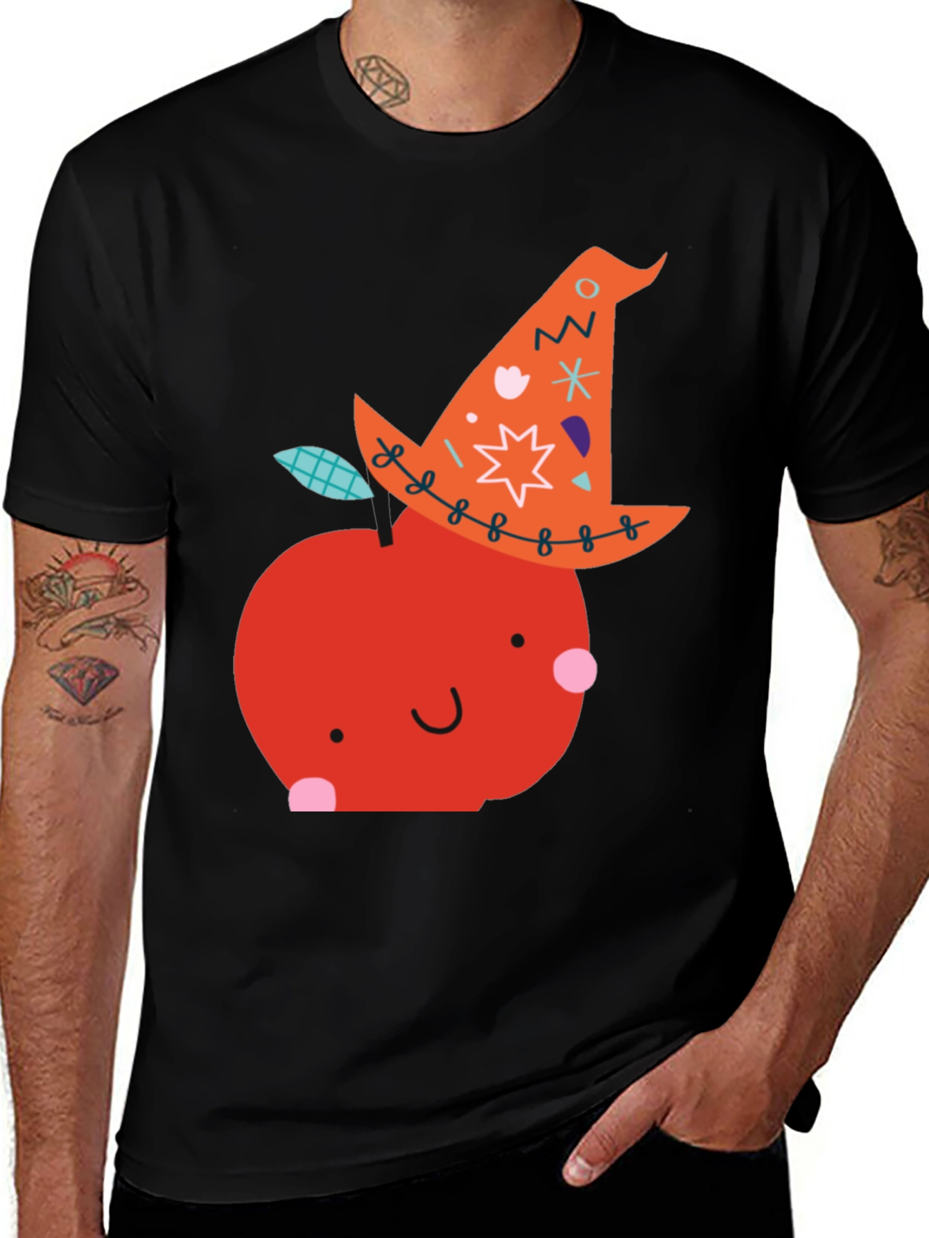 Variant 11 of Whimsical Witch Apple Graphic Tee