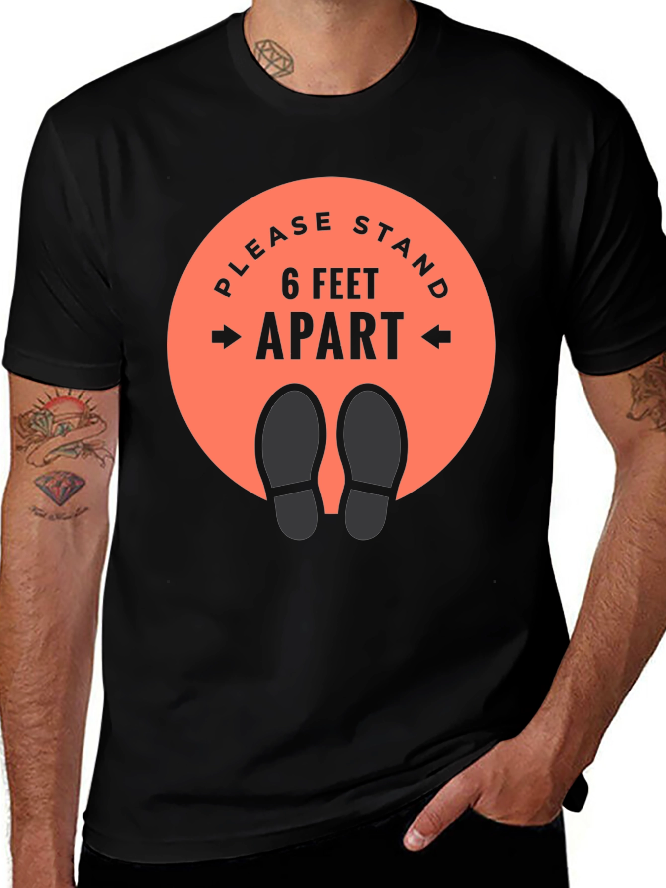 Variant 23 of Social Distancing T-Shirt - Stand 6 Feet Apart