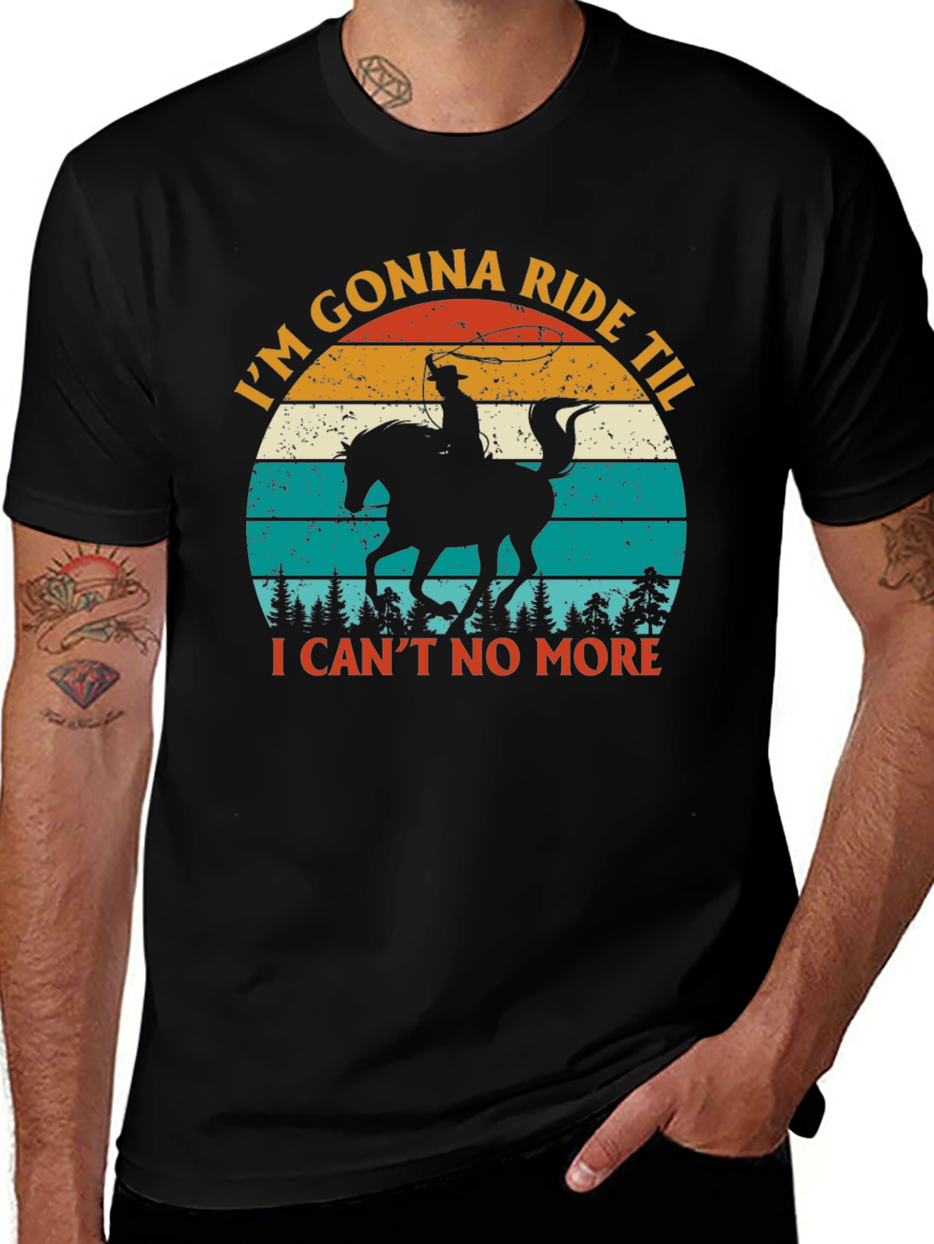 Variant 19 of Cowboy Horse Riding T-Shirt
