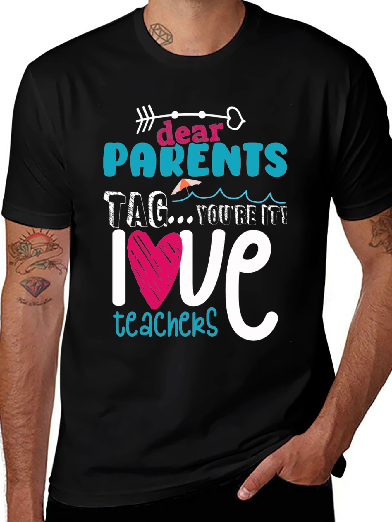 Variant 10 of Dear Parents TAG Teachers Black T-Shirt