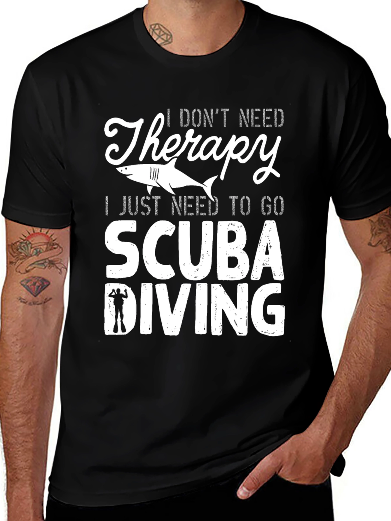 Variant 27 of Scuba Diving Therapy T-Shirt