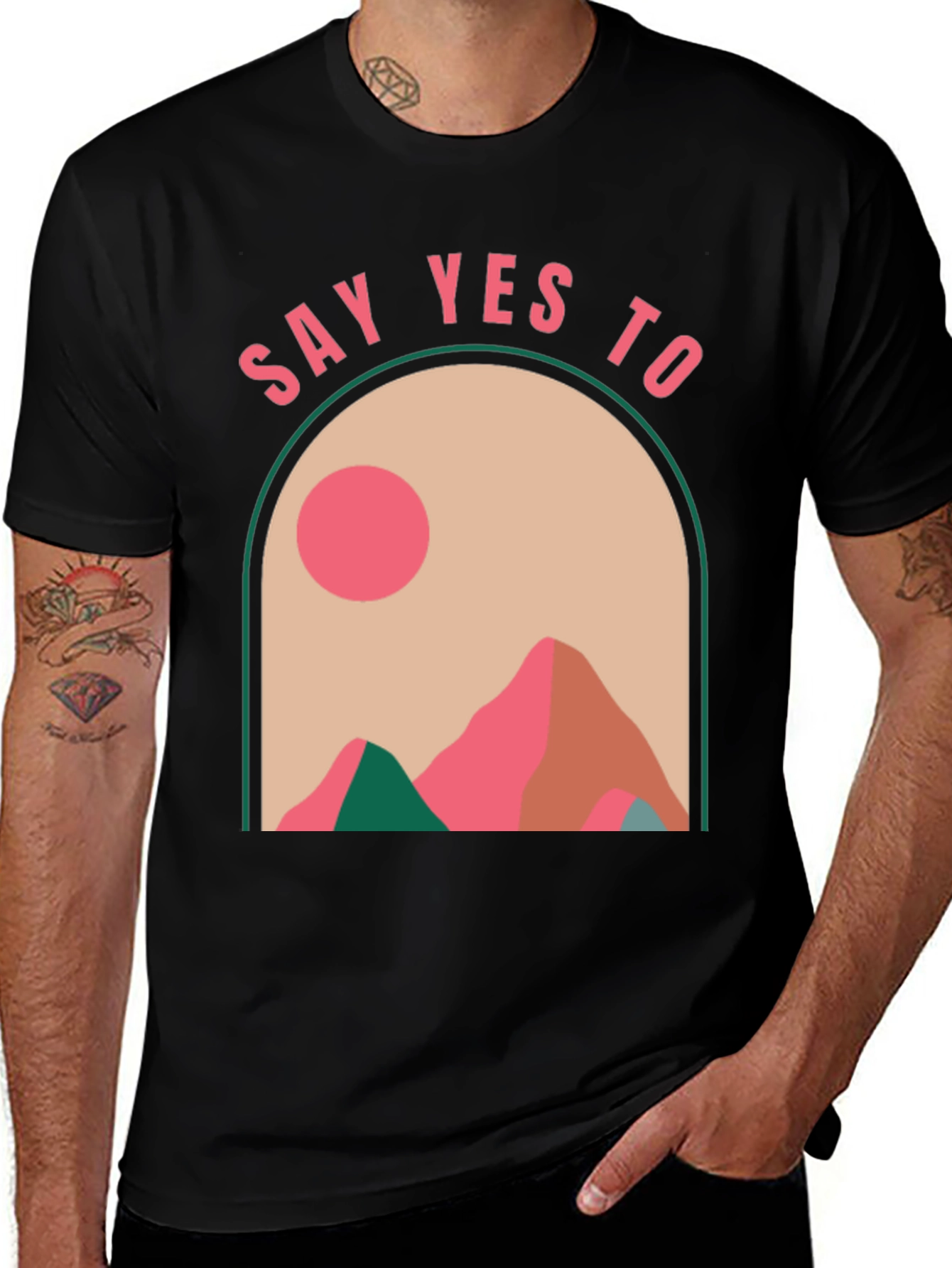 Variant 28 of Say Yes to Adventure Black Graphic Tee