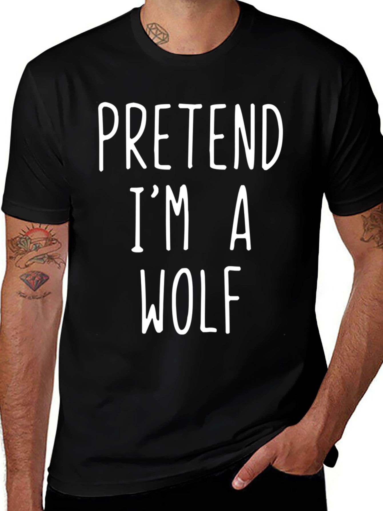 Variant 7 of Pretend I'm A Wolf Tee - Funny Costume T-Shirt