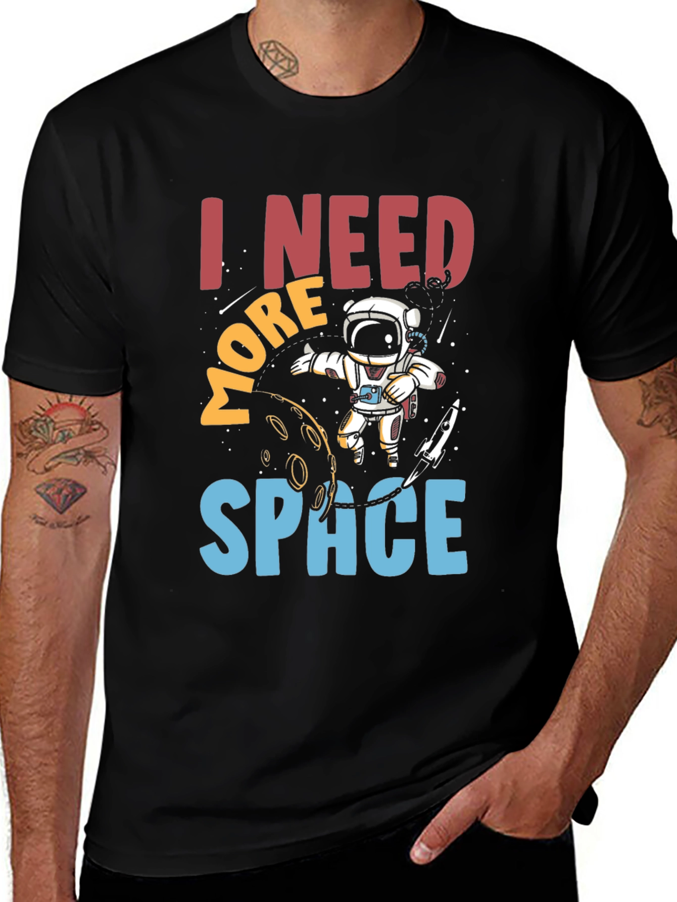 Variant 16 of I Need More Space Astronaut Graphic T-Shirt