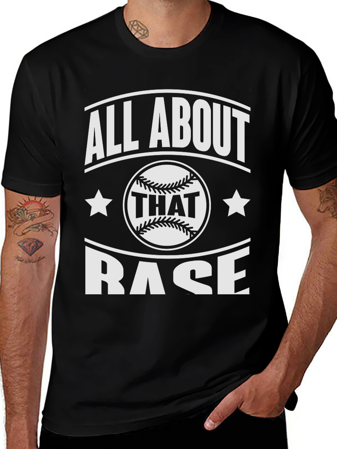 Variant 22 of All About That Base Baseball Graphic Tee