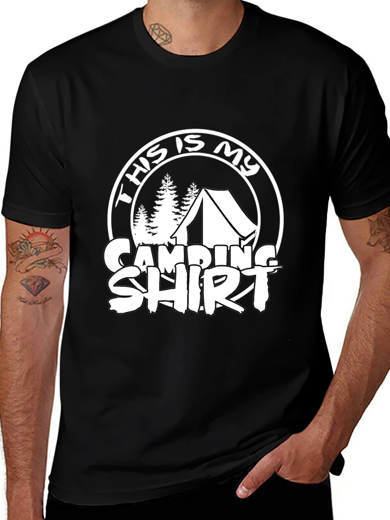 Variant 4 of Camping T-Shirt - "This is My Camping Shirt" Design