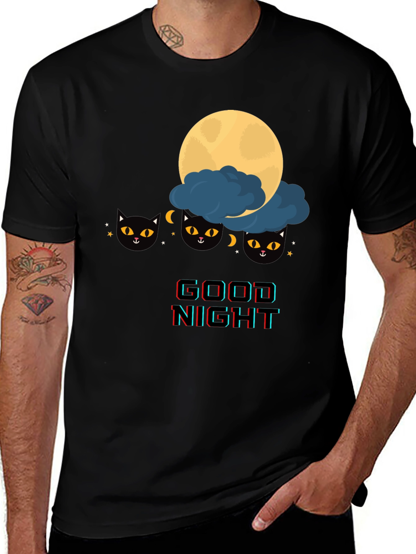 Variant 20 of Good Night Cat T-Shirt