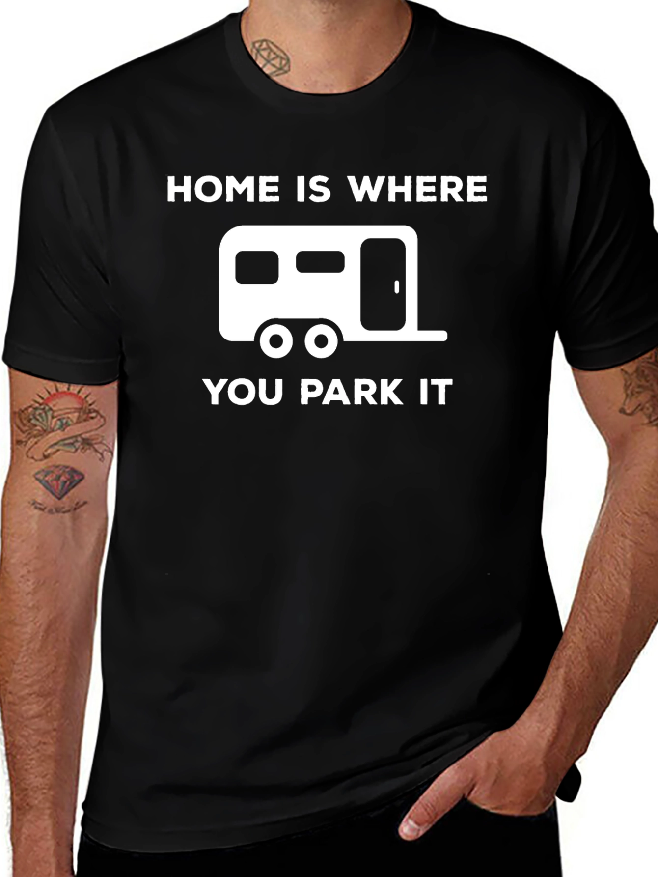 Variant 16 of Home Is Where You Park It T-Shirt Camping RV