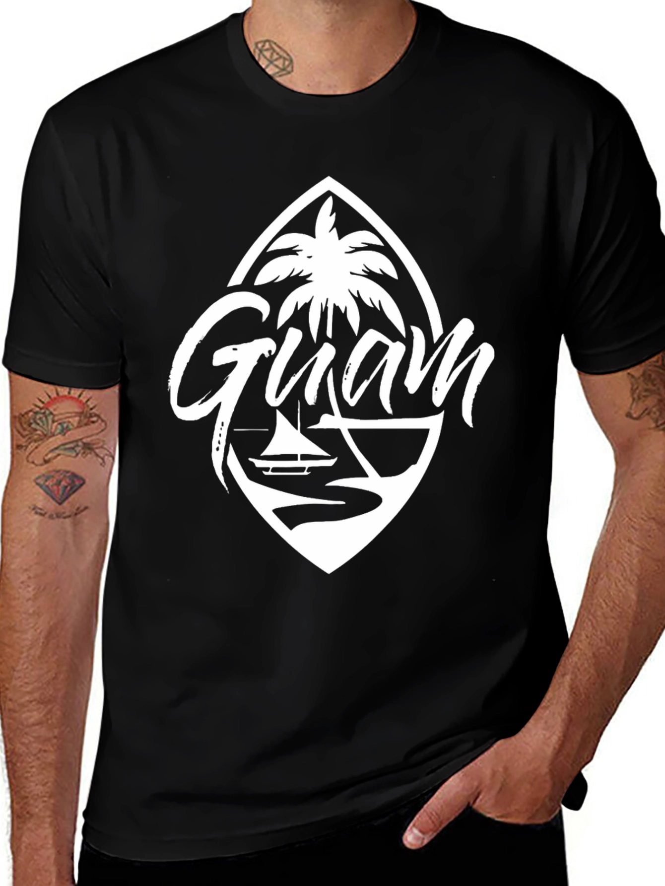 Guam Island T-Shirt - Tropical Design