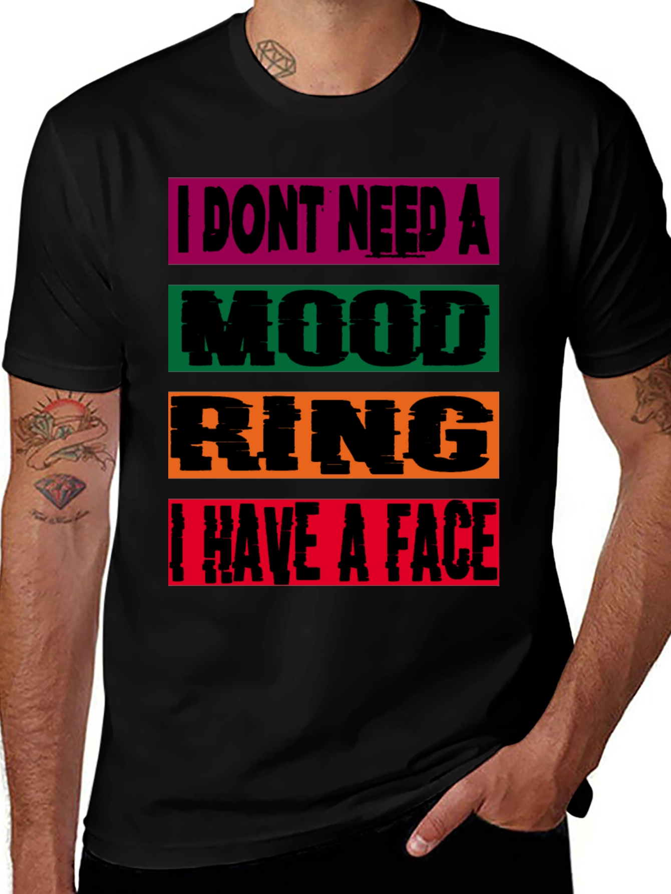 Variant 28 of Mood Ring T-Shirt - "I Have a Face" Graphic Tee