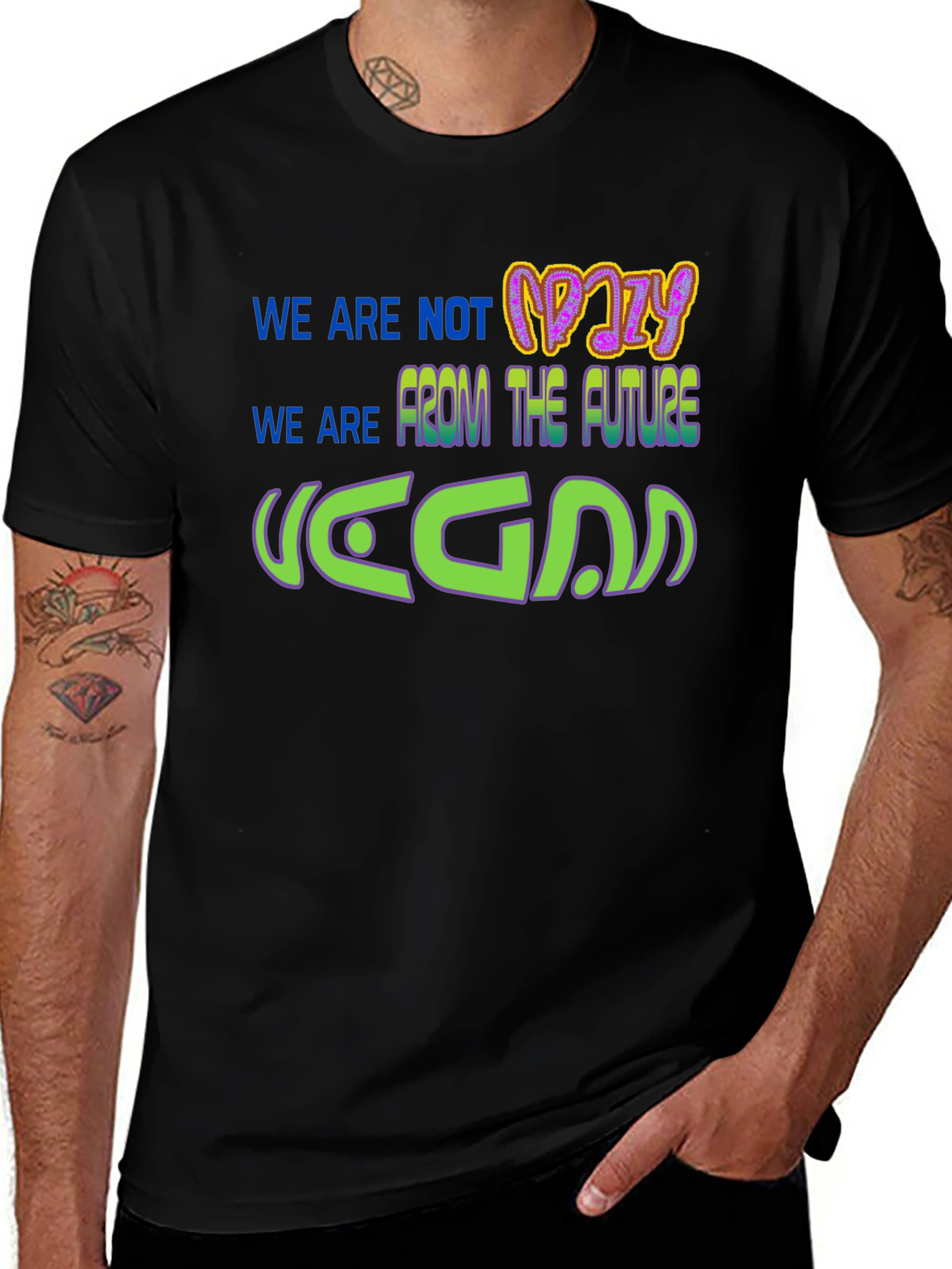 Variant 14 of Vegan From The Future Graphic T-Shirt