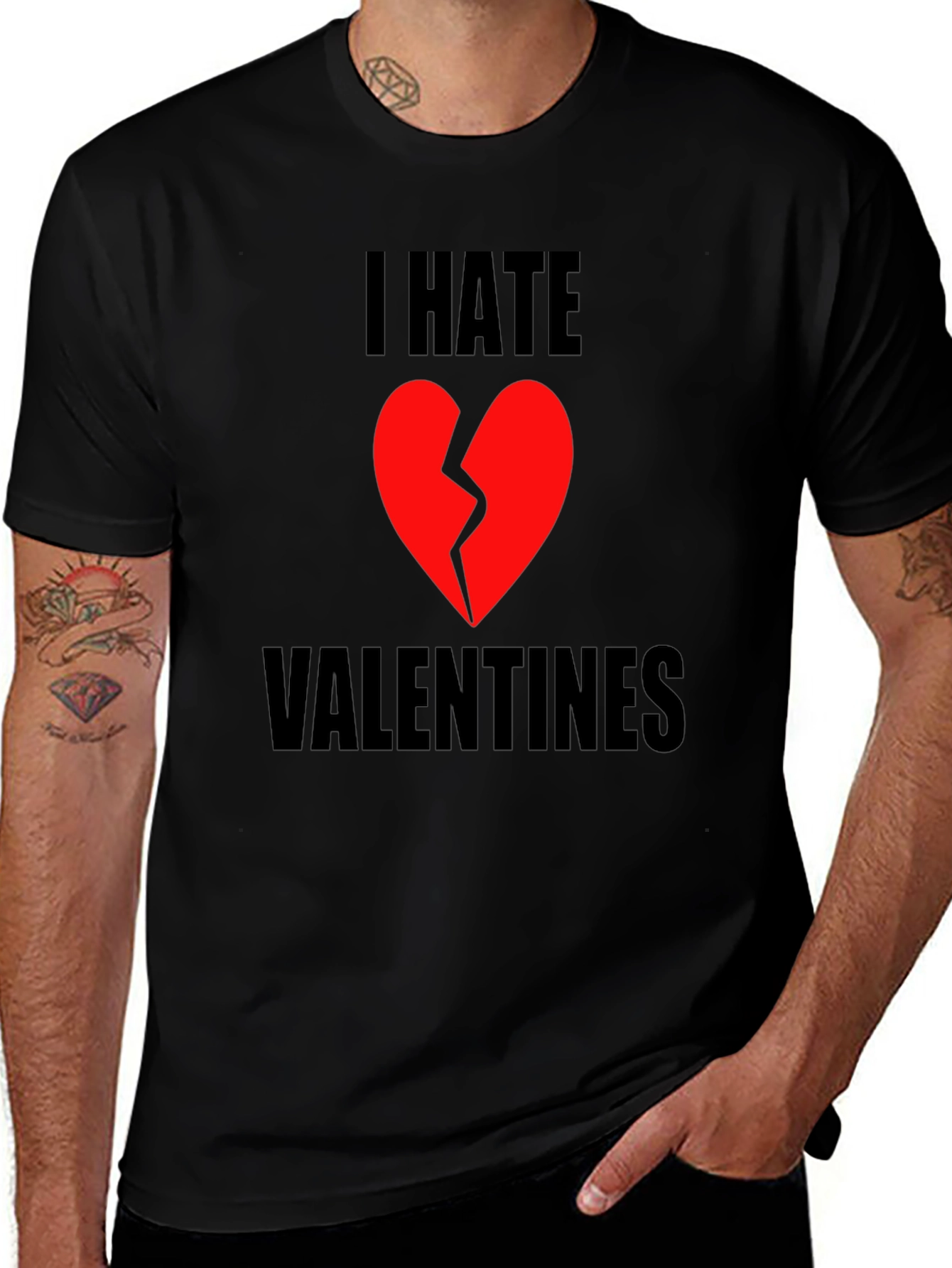 Variant 6 of I Hate Valentines T-Shirt Broken Heart Anti-Valentine's Day
