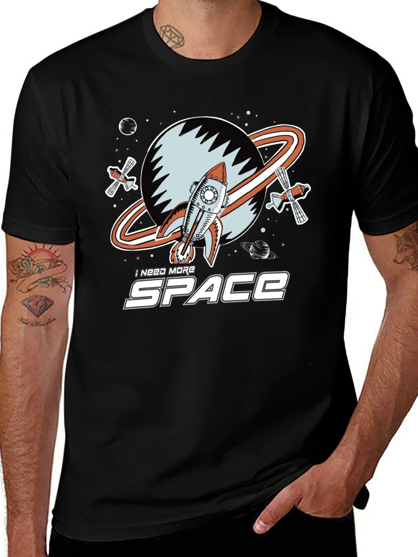 Variant 2 of I Need More Space Graphic T-Shirt - Outer Space Design