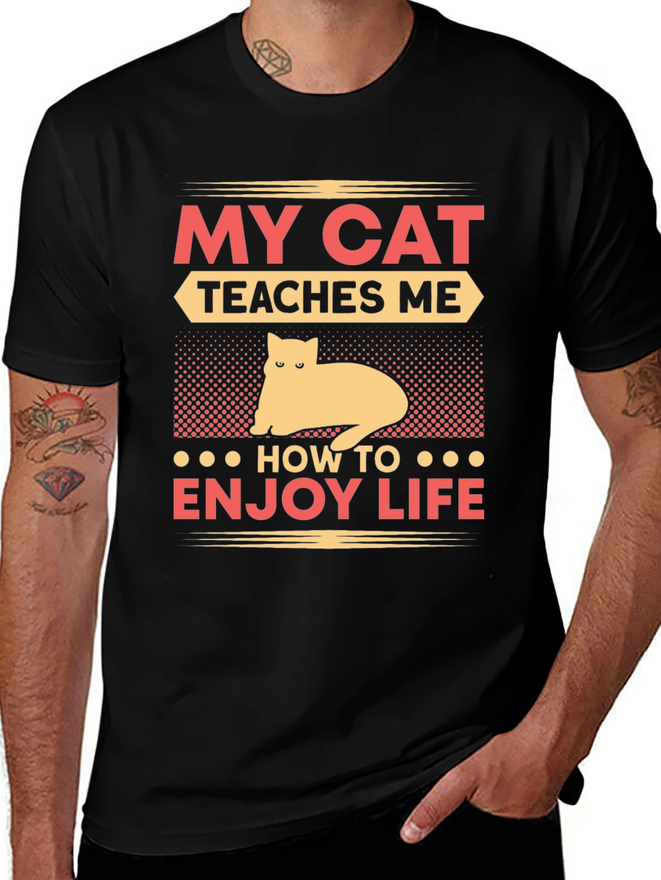 Variant 16 of My Cat Teaches Me T-Shirt - Enjoy Life Tee