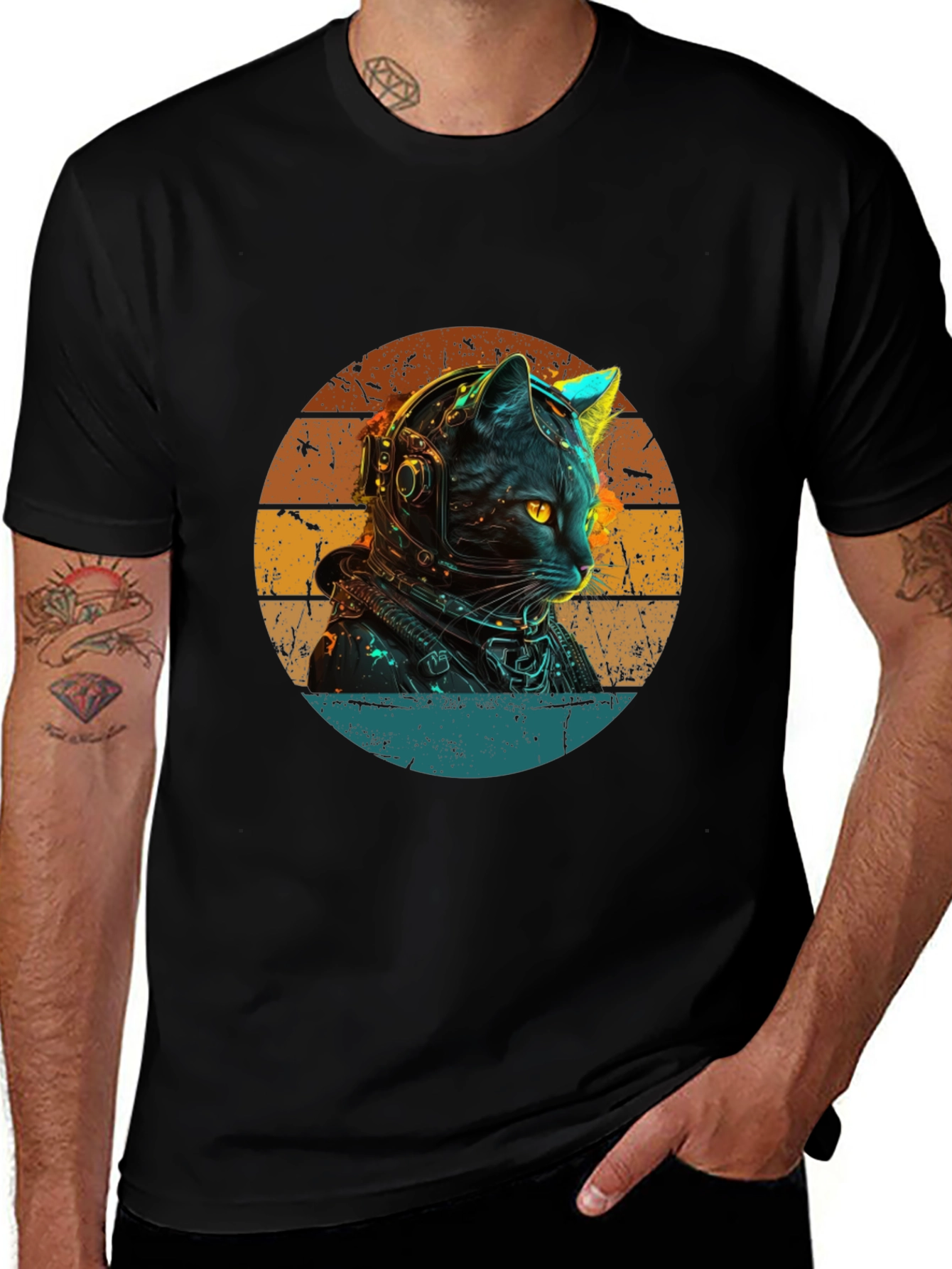 Variant 12 of Retro Space Cat T-Shirt