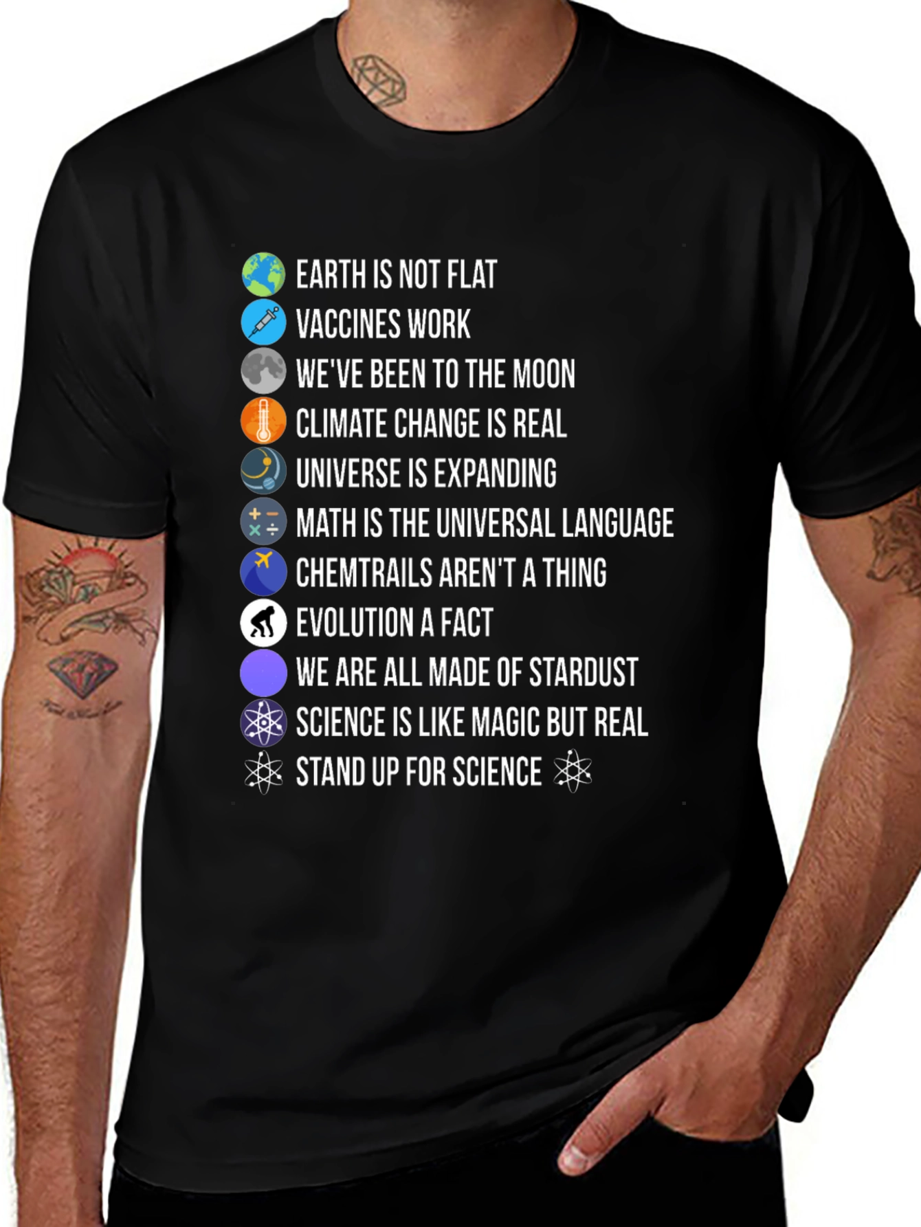 Variant 23 of Science Facts Graphic Tee - Stand Up For Science