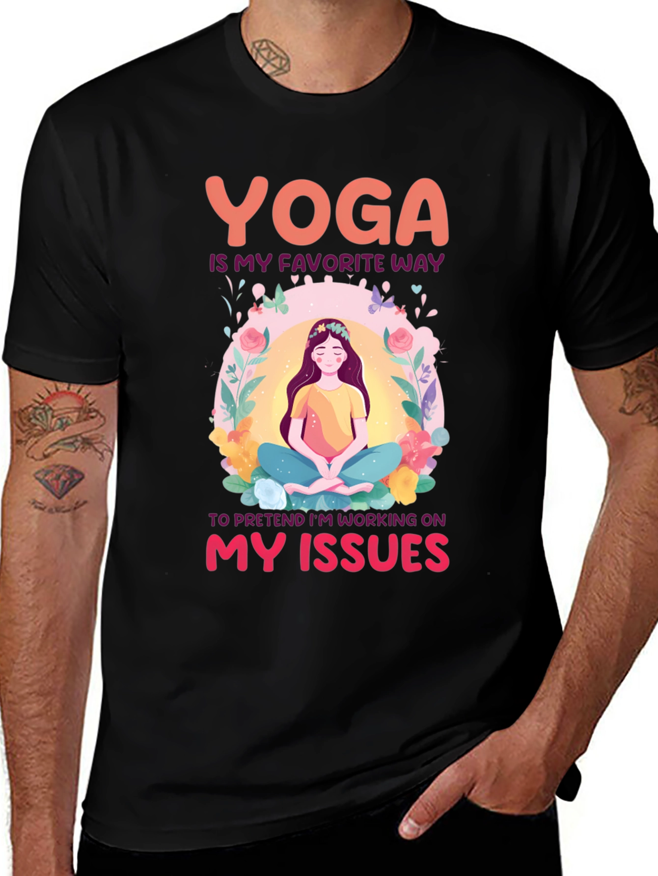 Variant 17 of Yoga Issues Funny Graphic T-Shirt