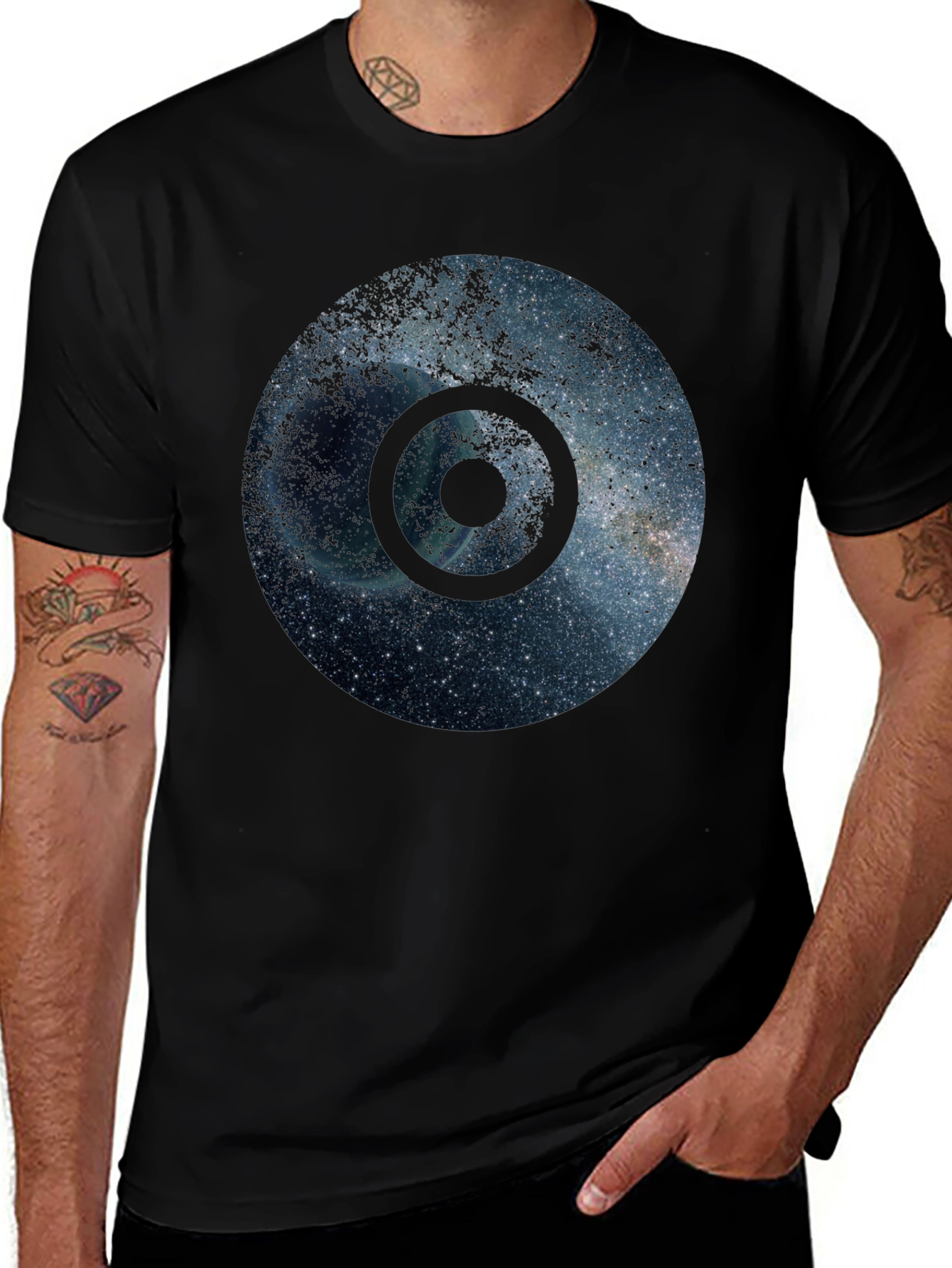 Galaxy Circle Black T-Shirt
