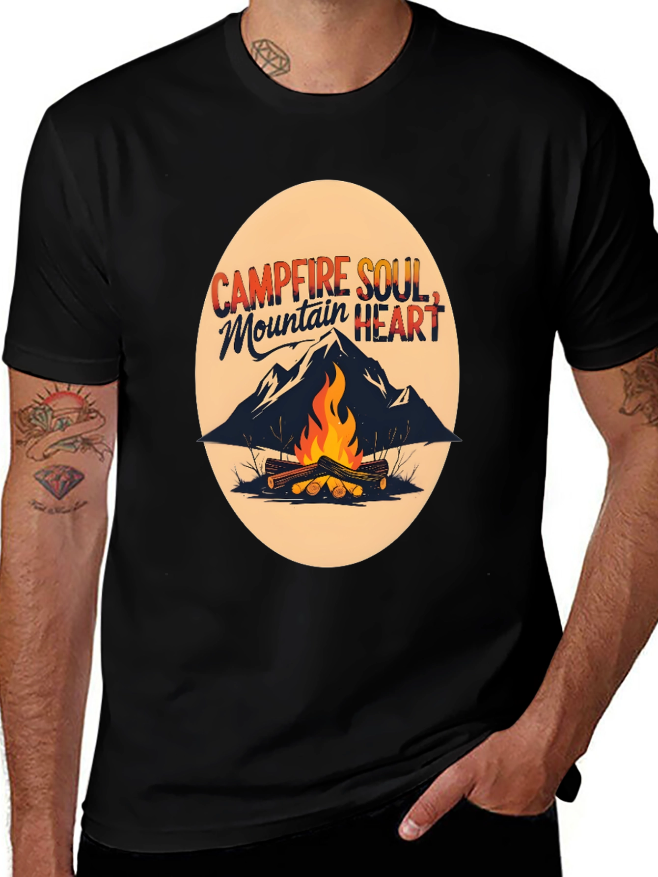 Campfire Soul Mountain Heart Tee