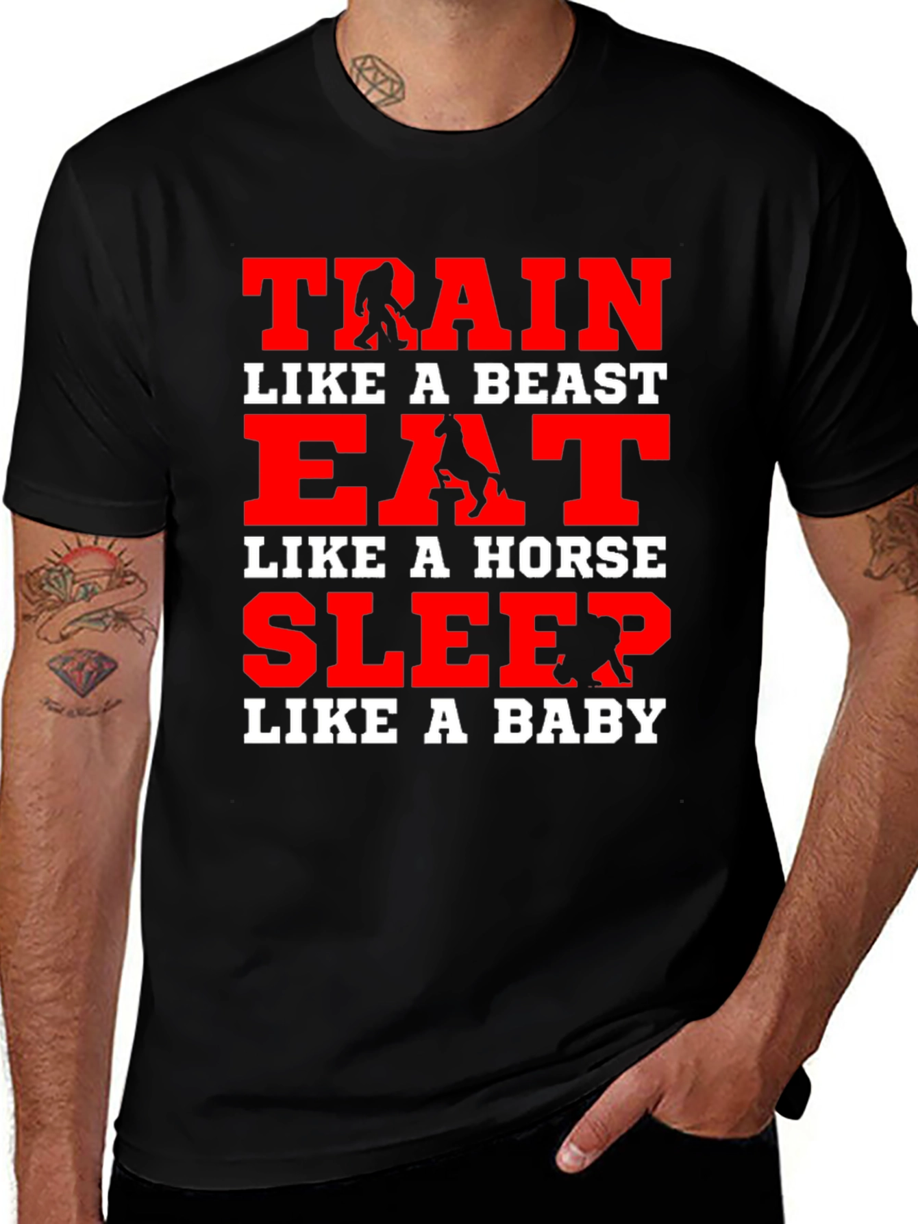 Variant 22 of Train Like a Beast Graphic T-Shirt