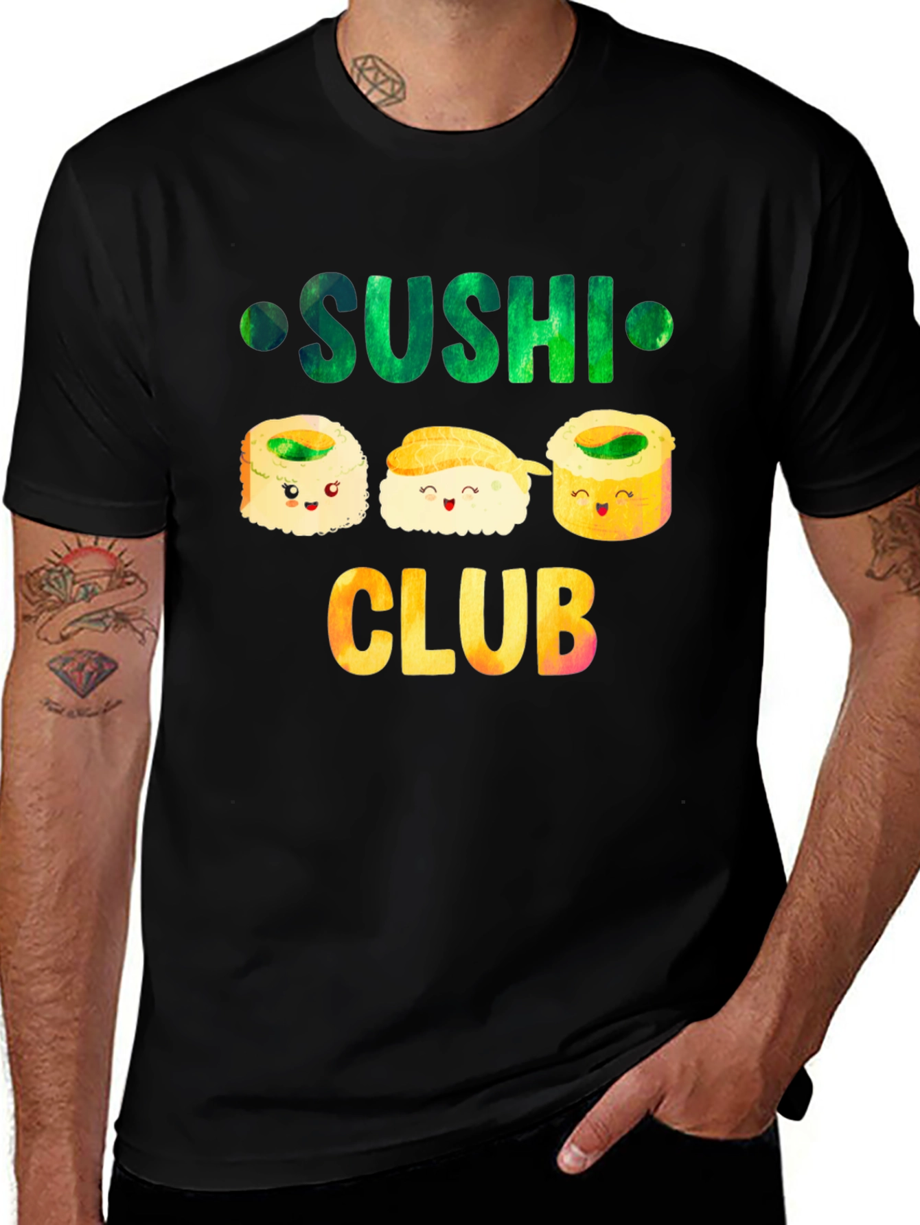 Variant 20 of Sushi Club T-Shirt Funny Foodie Tee