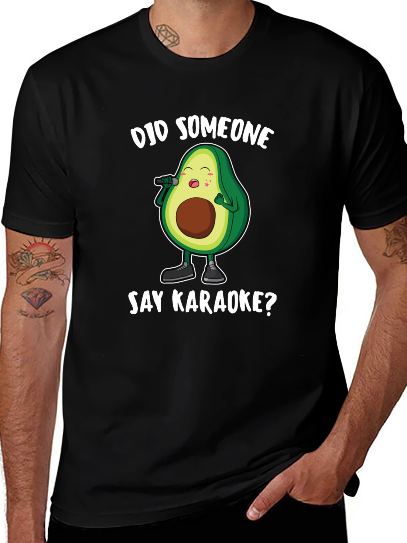 Variant 27 of Karaoke Avocado Graphic T-Shirt