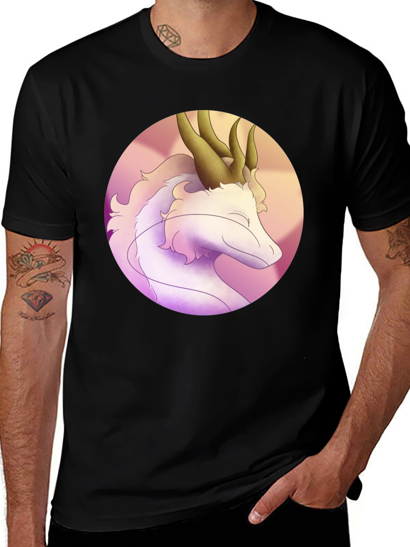 Variant 3 of Dragon Art Tee - Fantasy Graphic T-Shirt