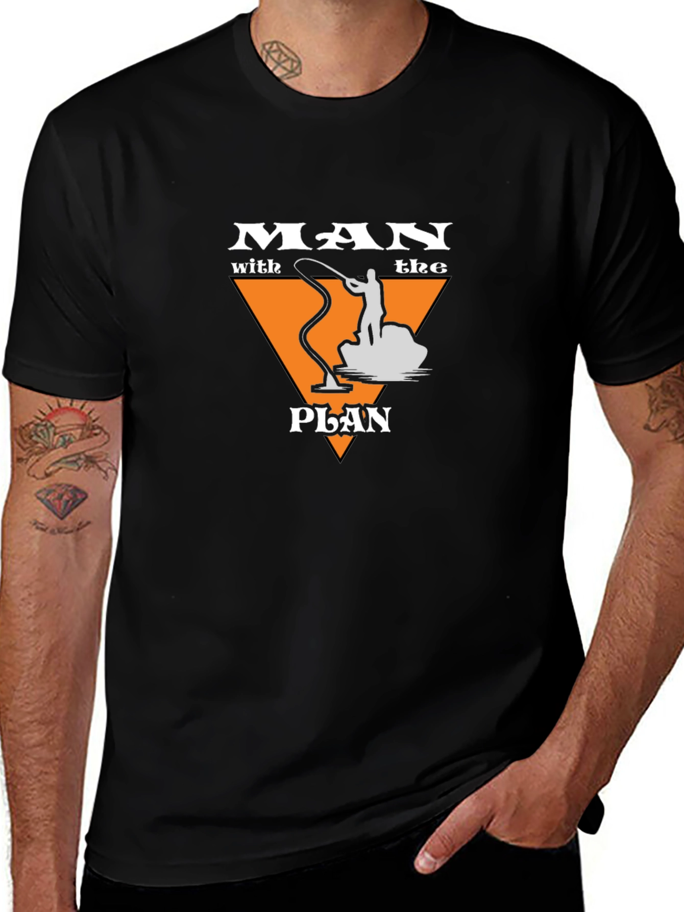 Variant 27 of Man With The Plan Fishing Graphic T-Shirt