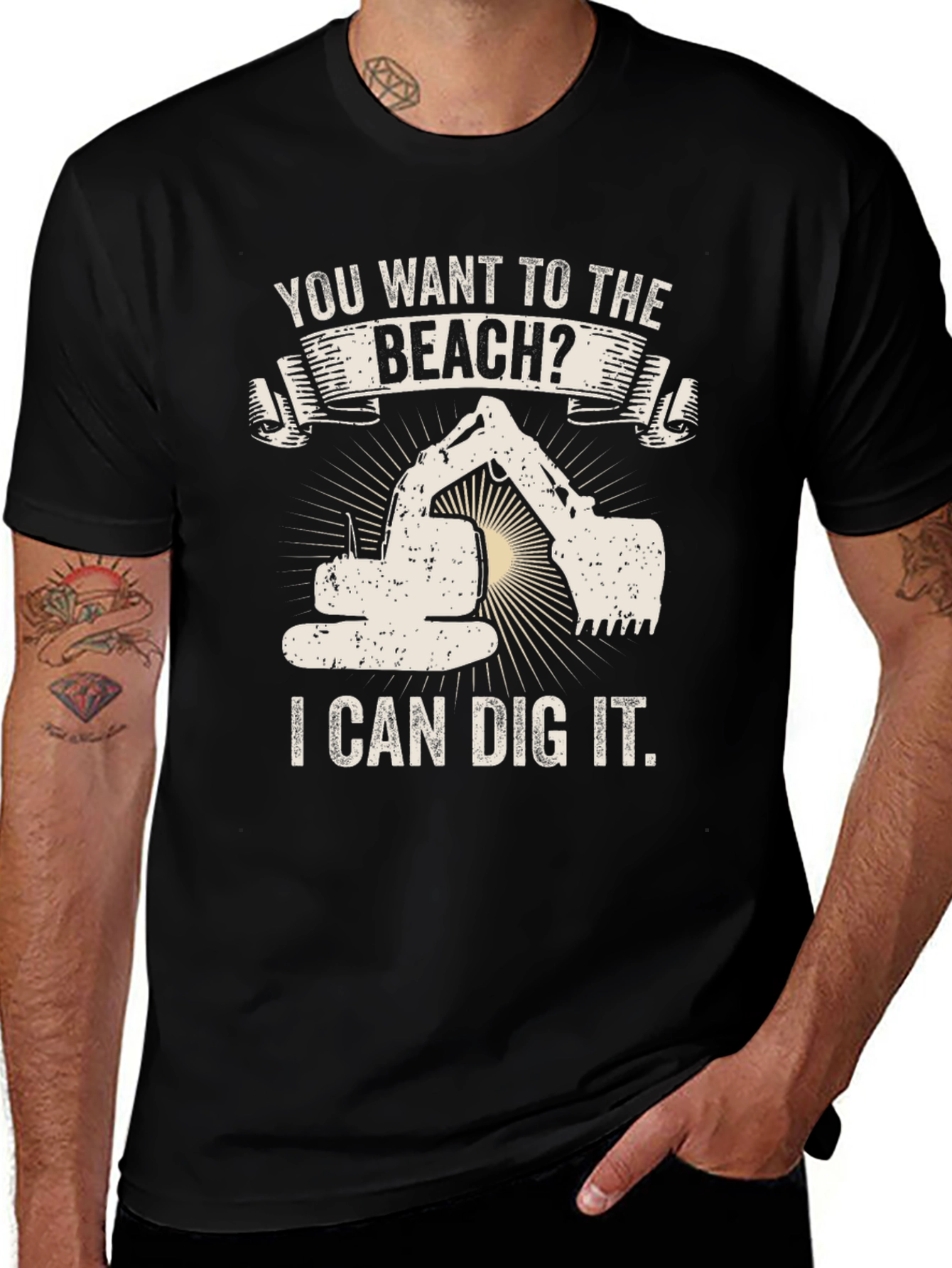 Variant 17 of Beach Digger Funny Graphic Tee