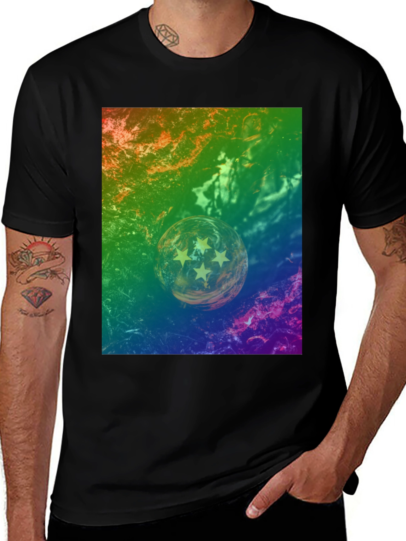 Variant 29 of Rainbow Star Dragon Ball Graphic T-Shirt