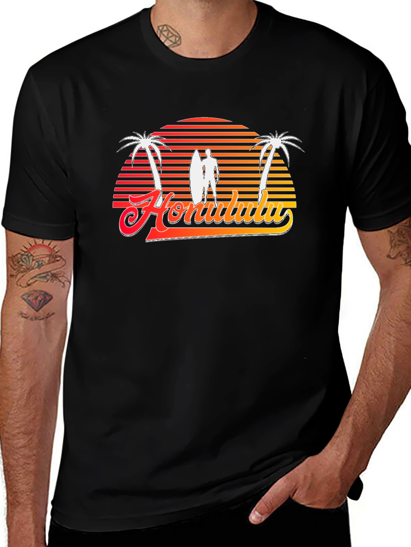 Retro Honolulu Sunset T-Shirt