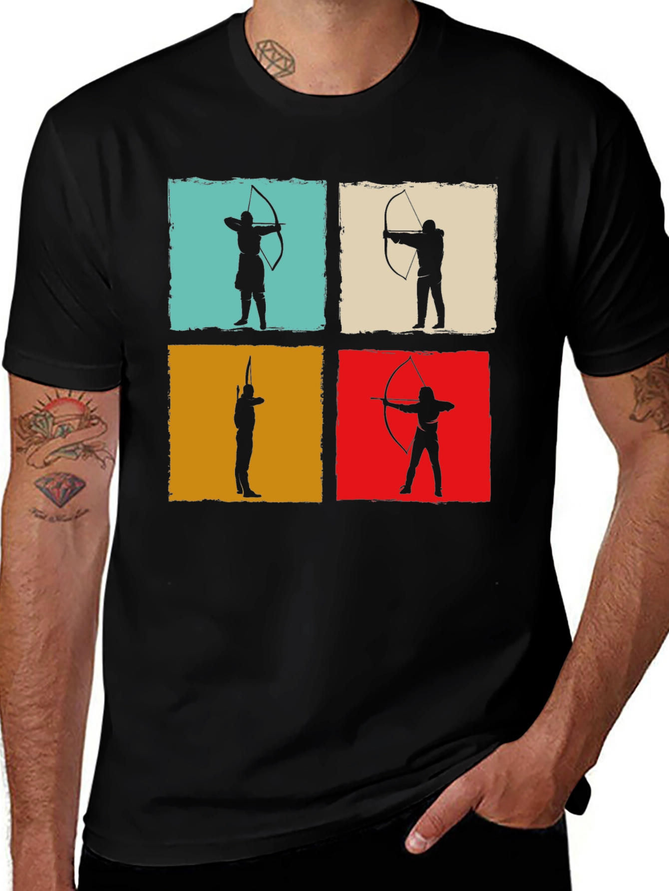 Variant 7 of Archery Silhouette Graphic Tee - Black T-Shirt