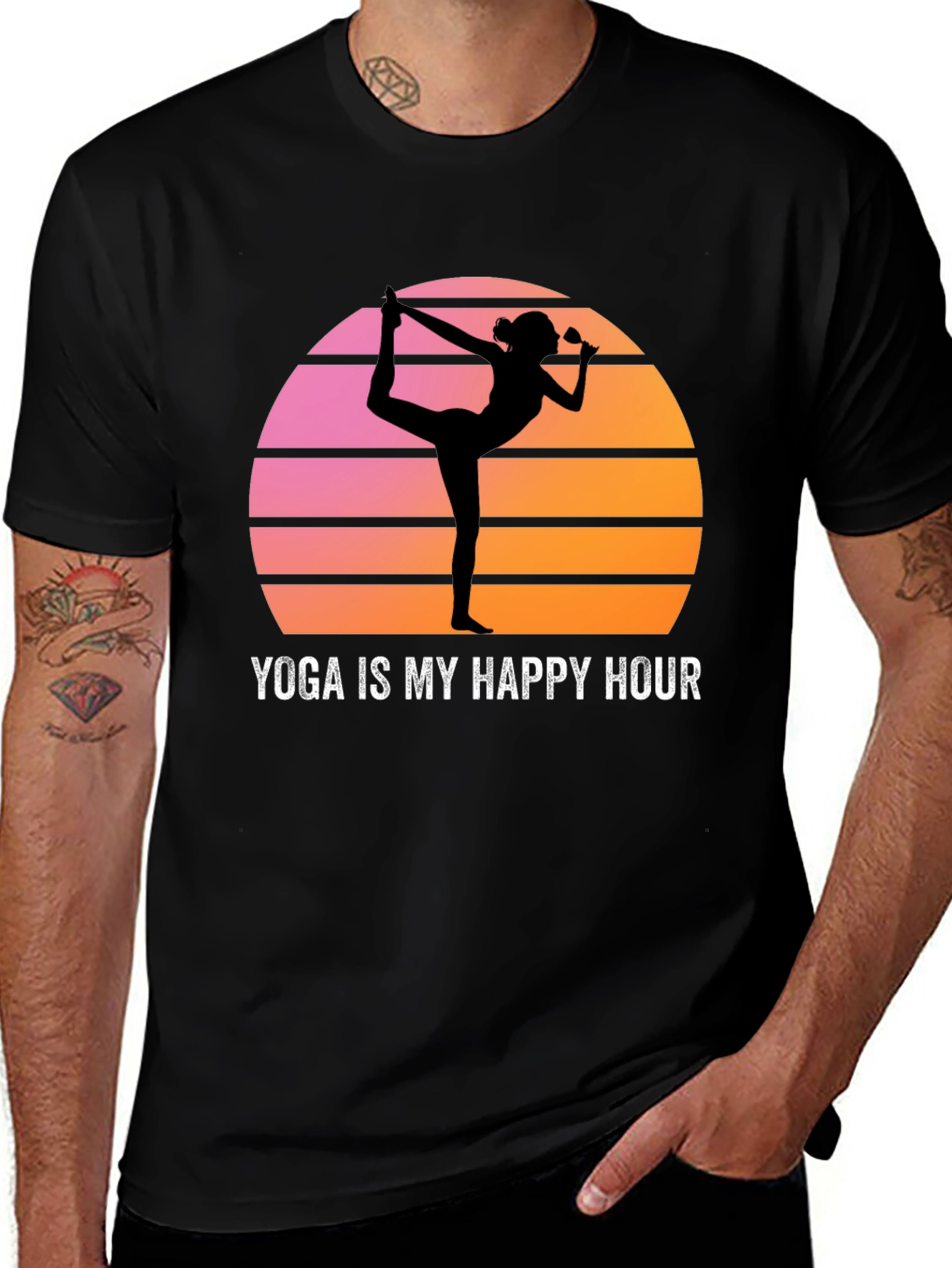 Variant 19 of Yoga is My Happy Hour Graphic Tee