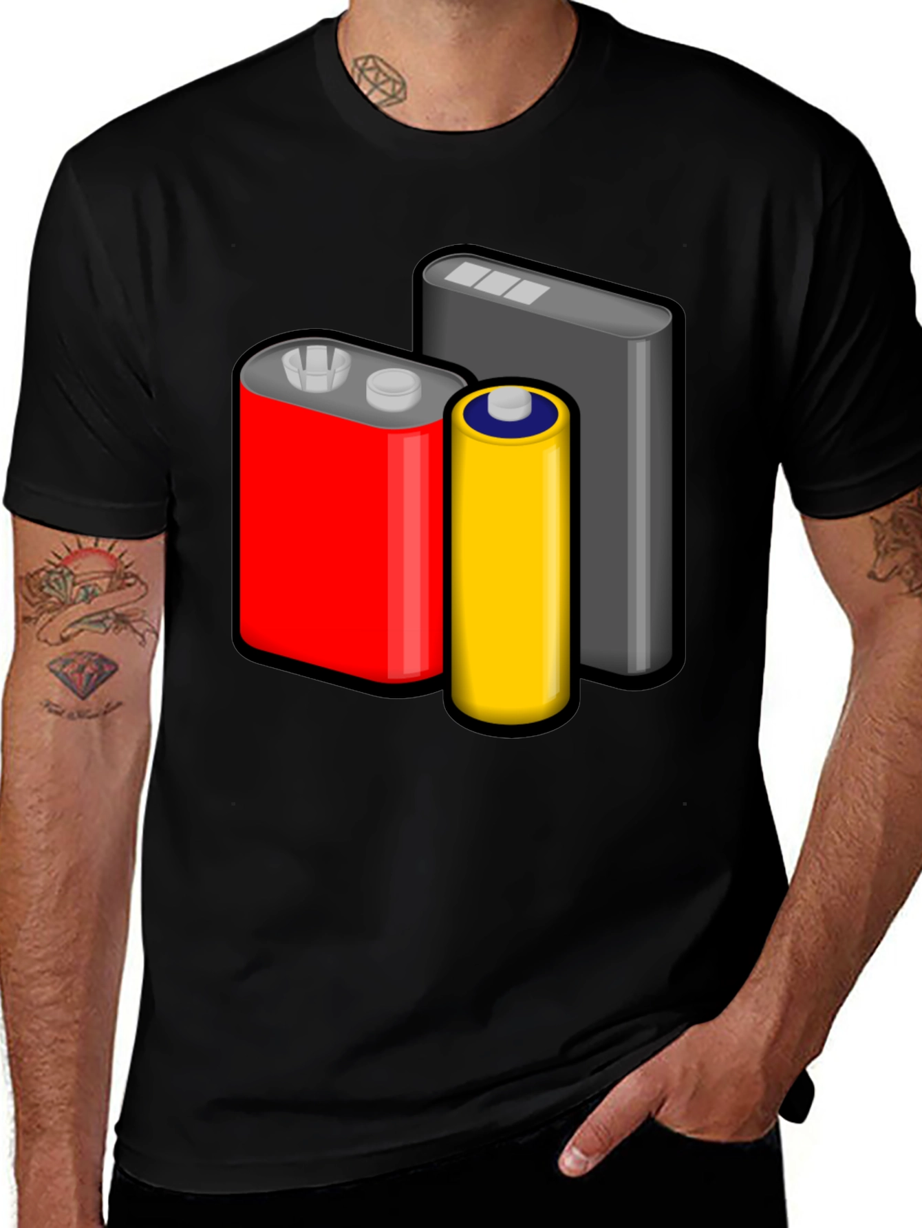 Variant 17 of Battery T-Shirt - Energy Source Tee