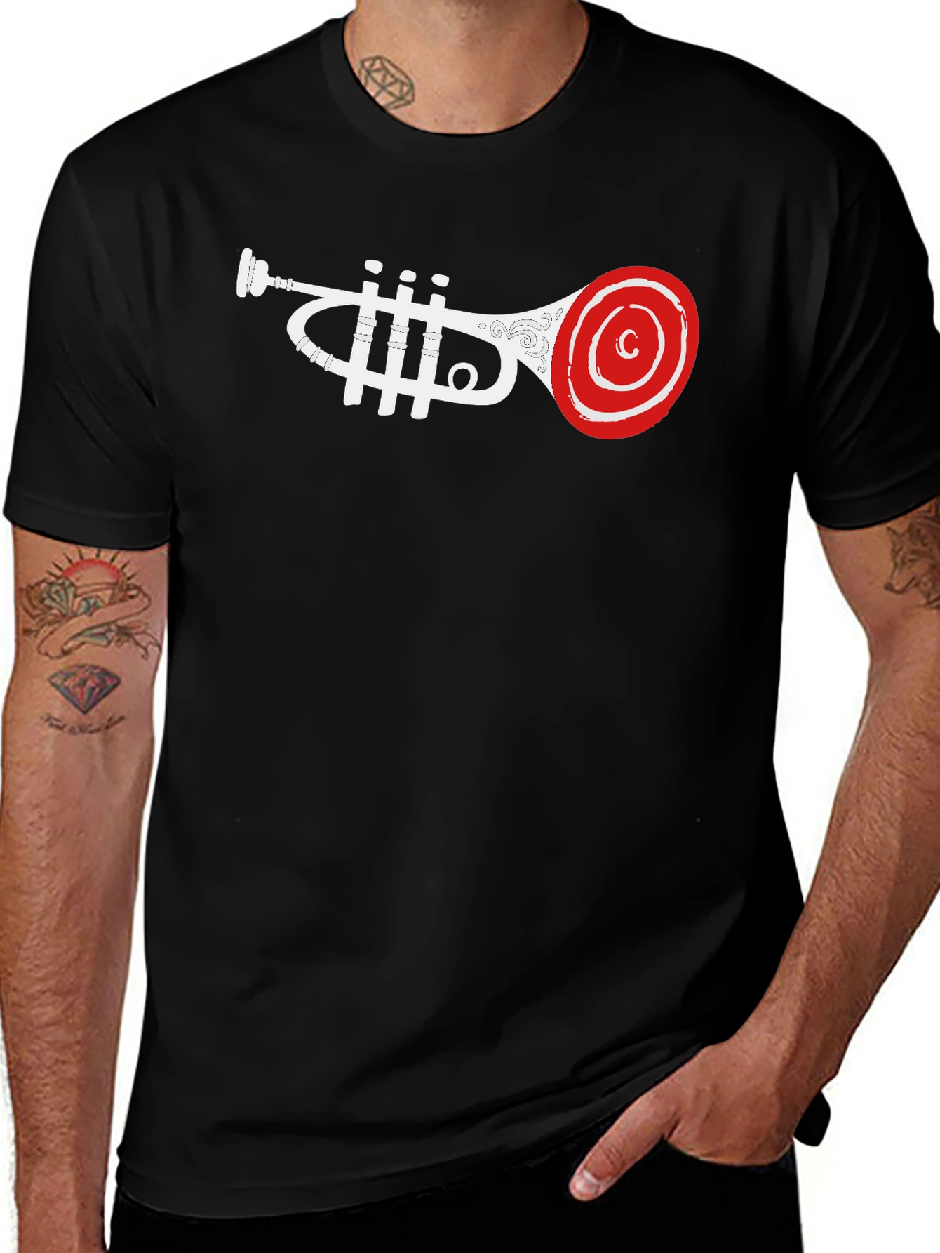 Variant 15 of Trumpet Graphic T-Shirt - Cool Music Lover Tee