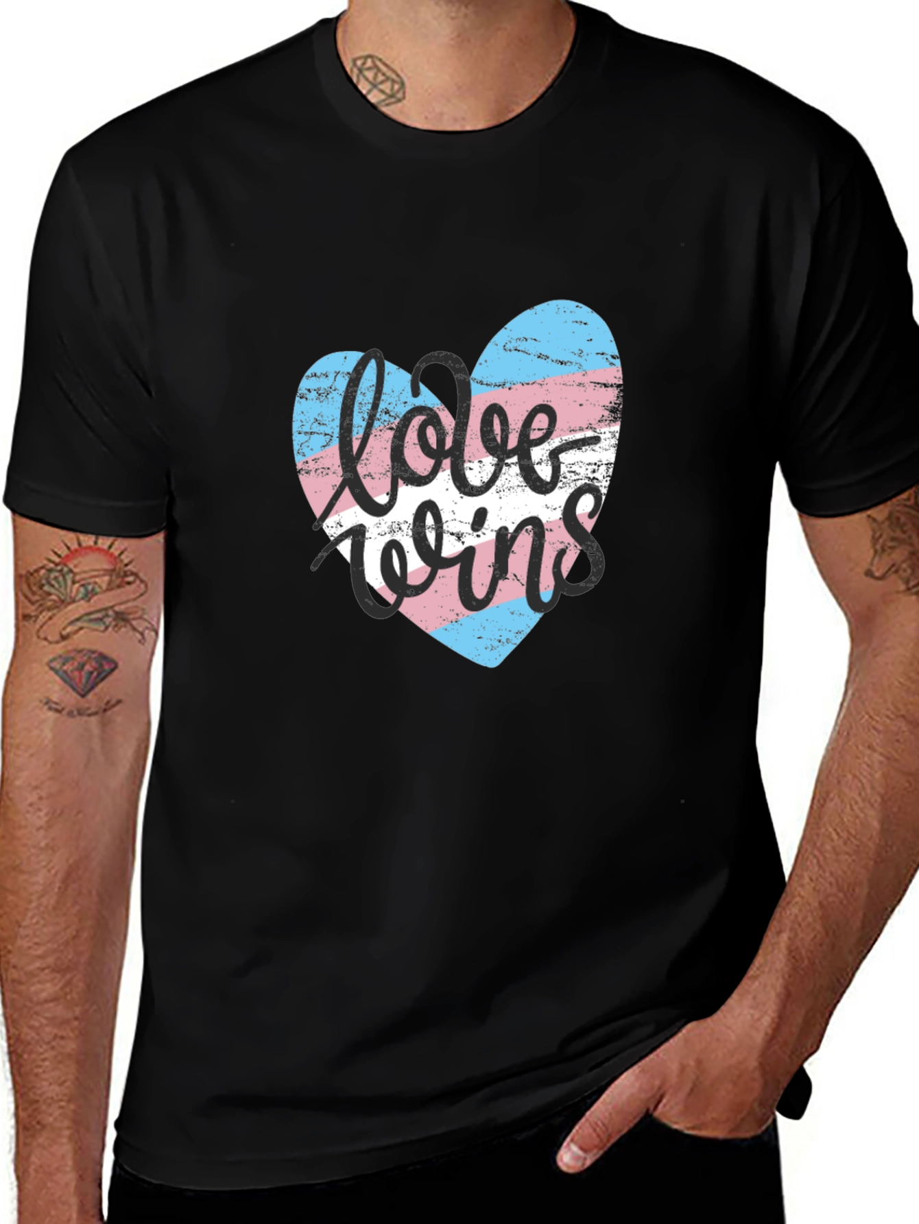Variant 8 of Love Wins Trans Pride Heart T-Shirt
