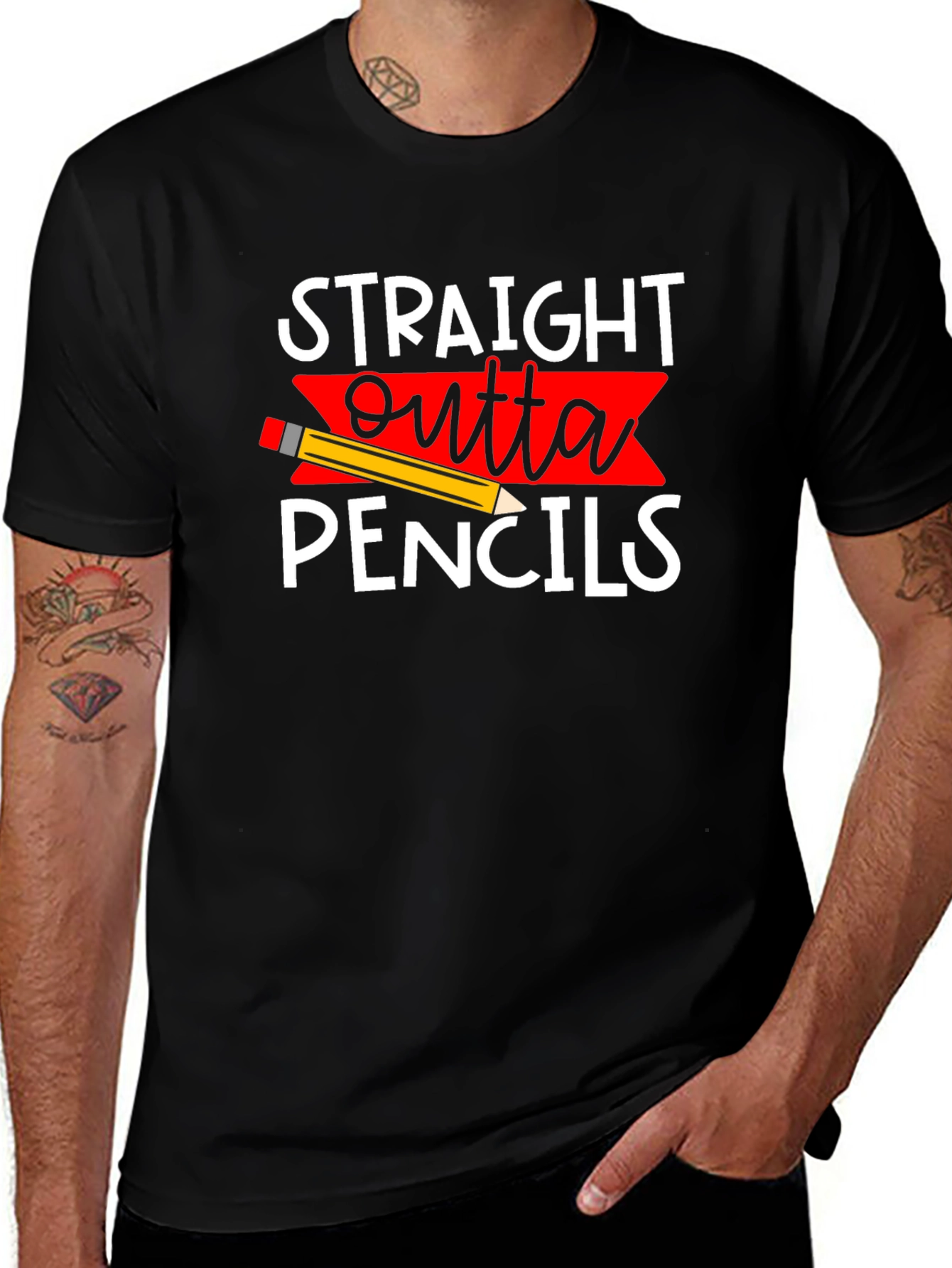 Variant 11 of Straight Outta Pencils Graphic Tee
