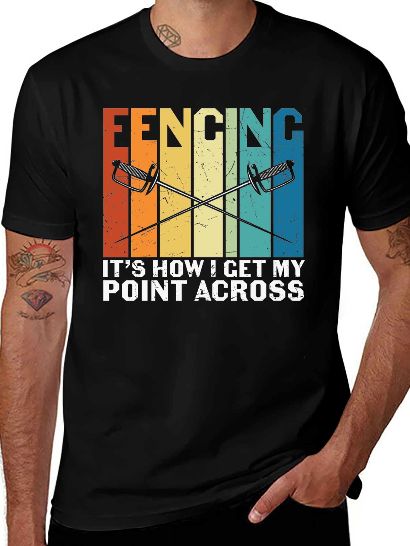 Variant 25 of Fencing T-Shirt - It's How I Get My Point Across
