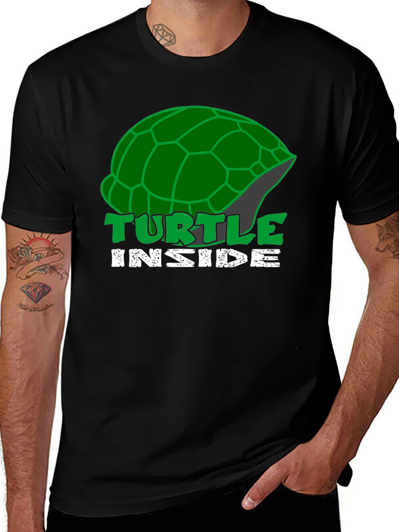 Variant 7 of Turtle Inside Black T-Shirt