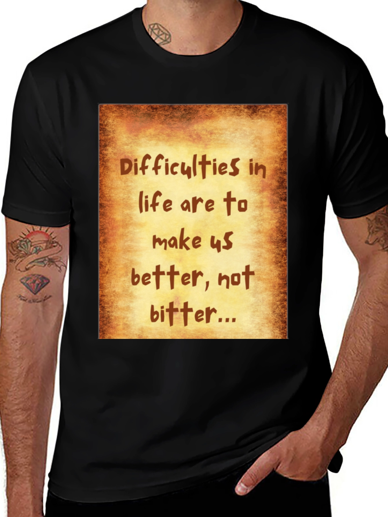 Variant 29 of Inspirational Quote Graphic Tee - Black