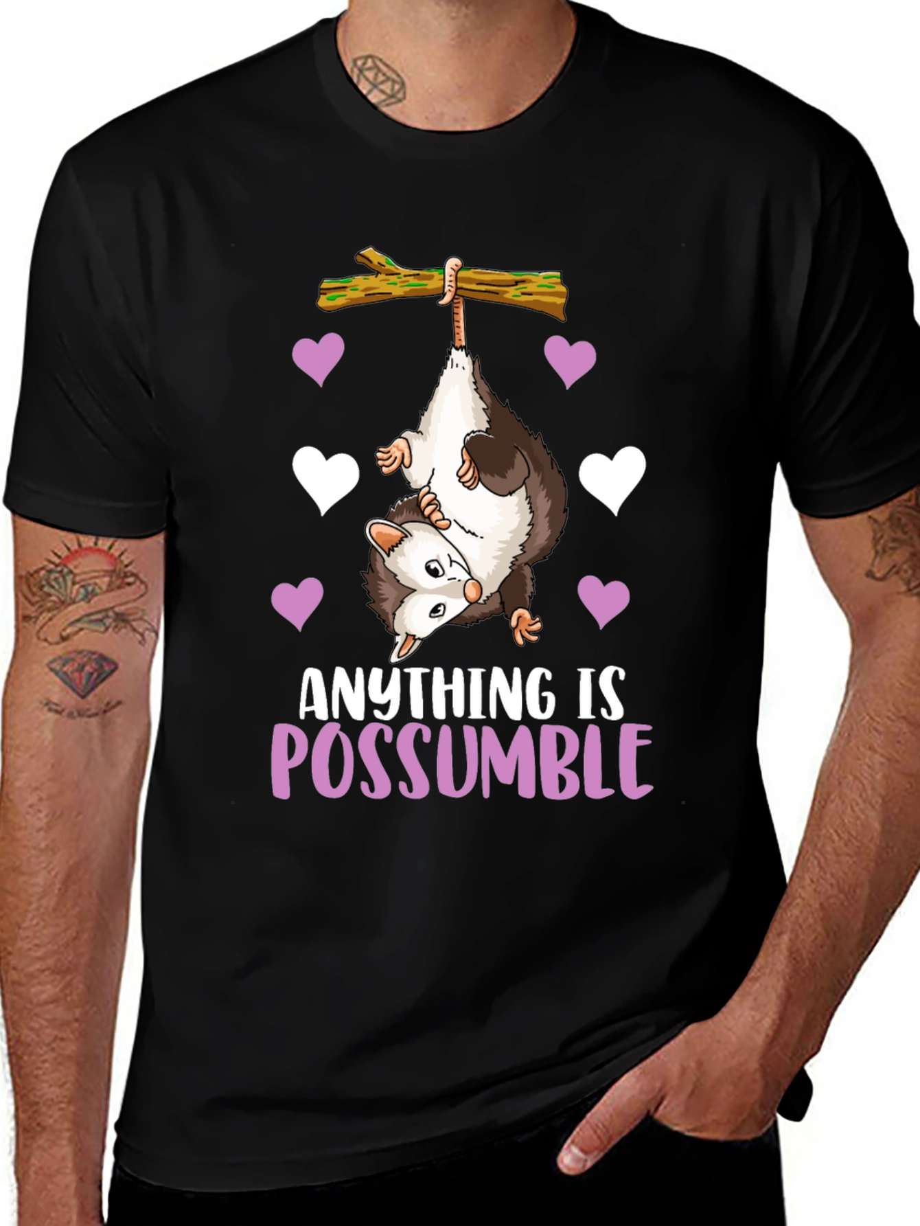 Variant 6 of Anything is Possumble Funny Opossum T-Shirt