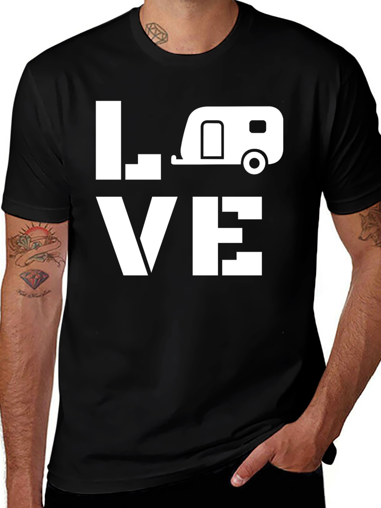 Variant 11 of Love Camping T-Shirt - RV Camper Graphic Tee