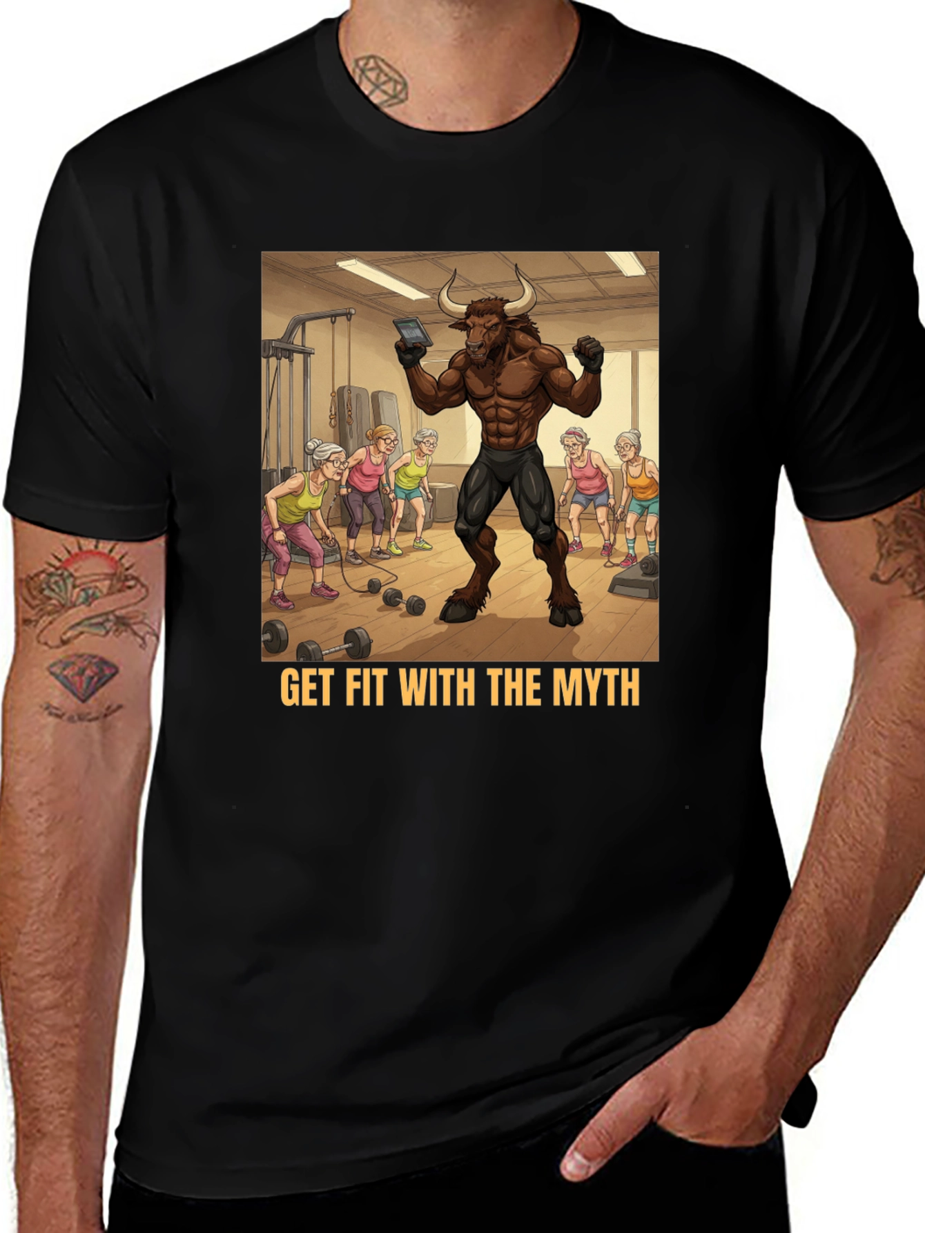 Variant 10 of Get Fit With The Myth Tee