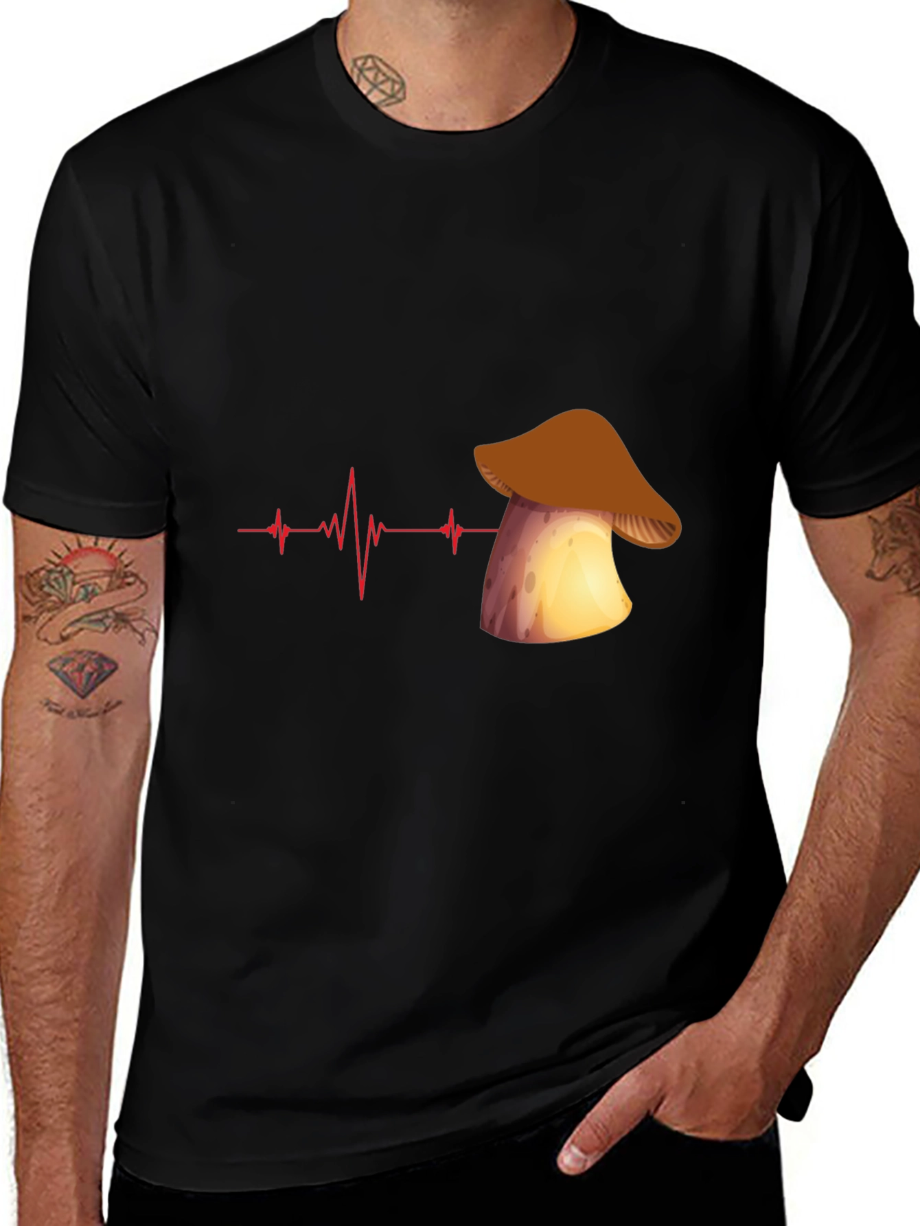 Variant 28 of Mushroom Heartbeat Graphic Tee