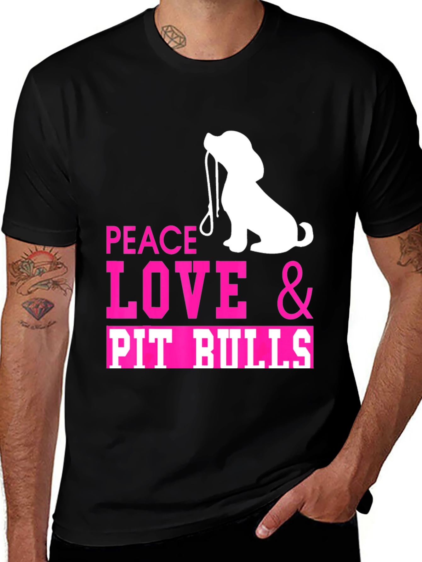 Variant 12 of Peace Love & Pit Bulls T-Shirt