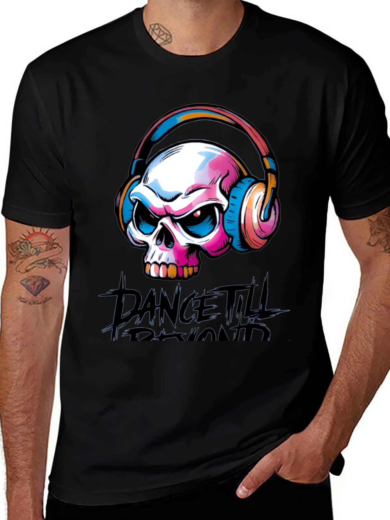 Variant 19 of Skull Headphone Graphic T-Shirt