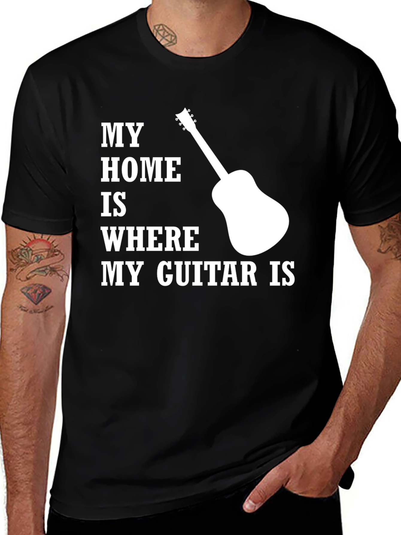 Variant 4 of My Home Is Where My Guitar Is T-Shirt