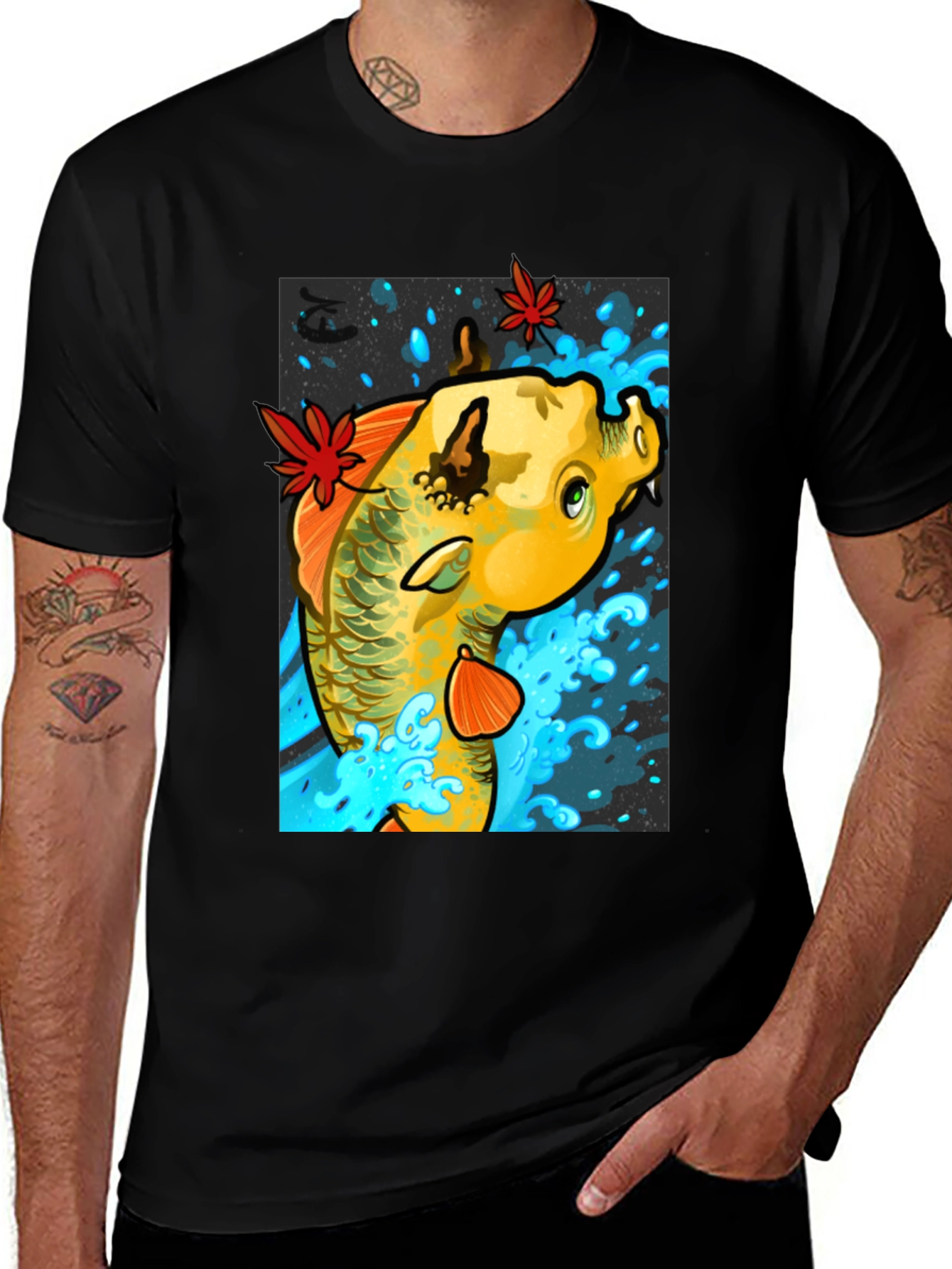 Variant 3 of Koi Fish T-Shirt - Artistic Graphic Tee